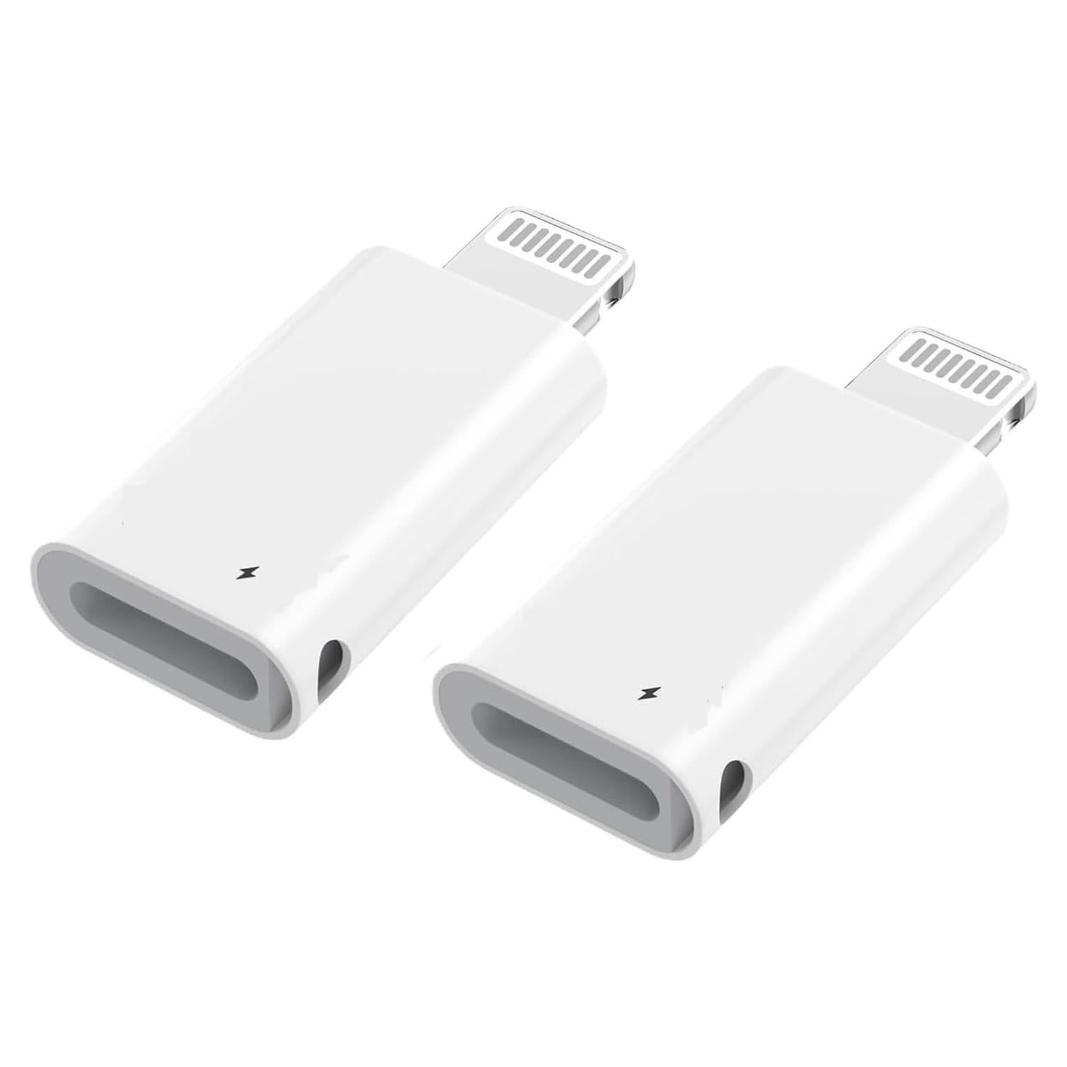 2Pack Lightning Male to USB C Female Charging Adapter,Type C Charging Support Data Transmission Connector Dongle Compatible with Apple iPhone 14/13/12/11/8/X/XR/XS/SE/7/Plus/Pro Max/6 iPad Air Mini