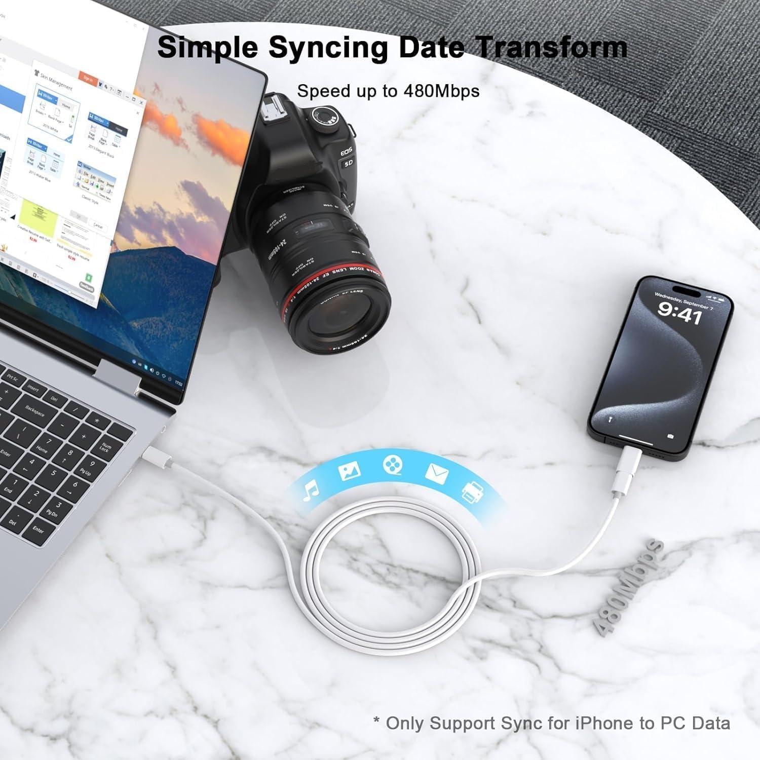 2Pack Lightning Male to USB C Female Charging Adapter,Type C Charging Support Data Transmission Connector Dongle Compatible with Apple iPhone 14/13/12/11/8/X/XR/XS/SE/7/Plus/Pro Max/6 iPad Air Mini