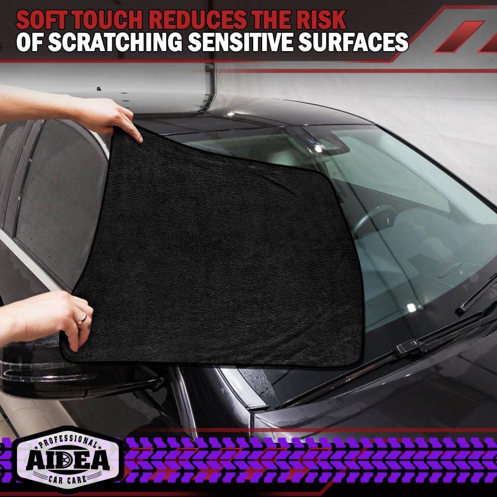Toallas de Microfibra AIDEA 2PK 79x61cm para Autos Negros