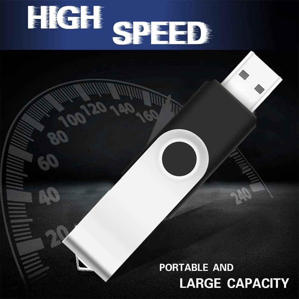 3 Unidades USB 2.0 1GB EASTBULL Flash Drive Metal Negro