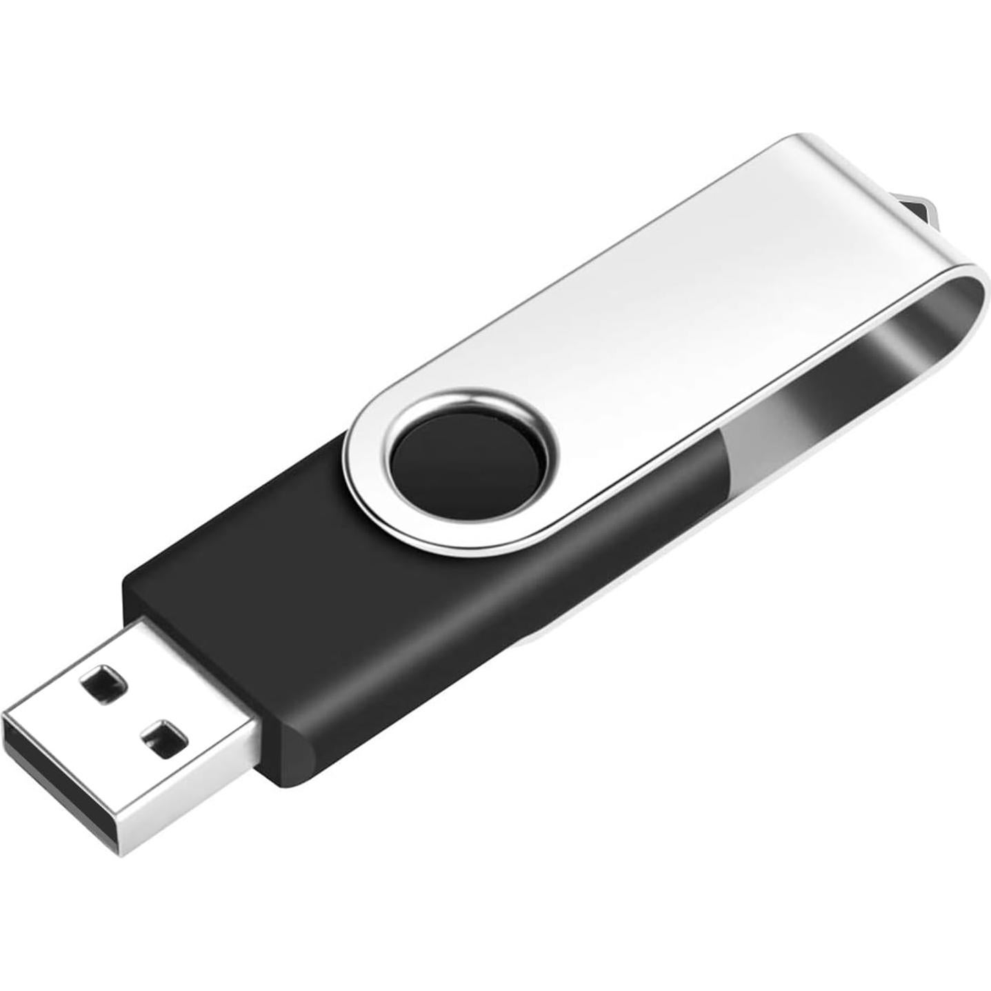 3 Unidades USB 2.0 1GB EASTBULL Flash Drive Metal Negro