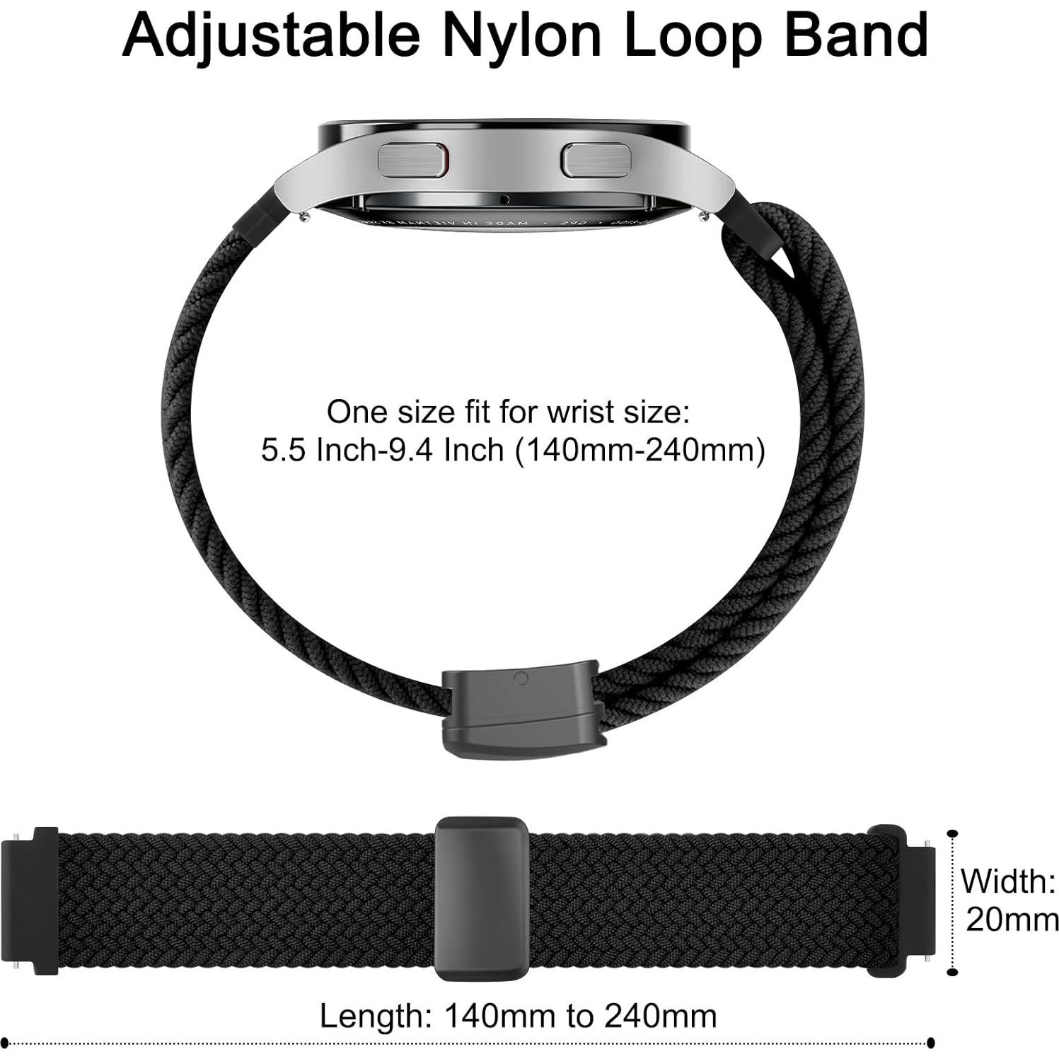 Correa de Nylon Suave 22mm Meliya para Reloj Inteligente Unisex