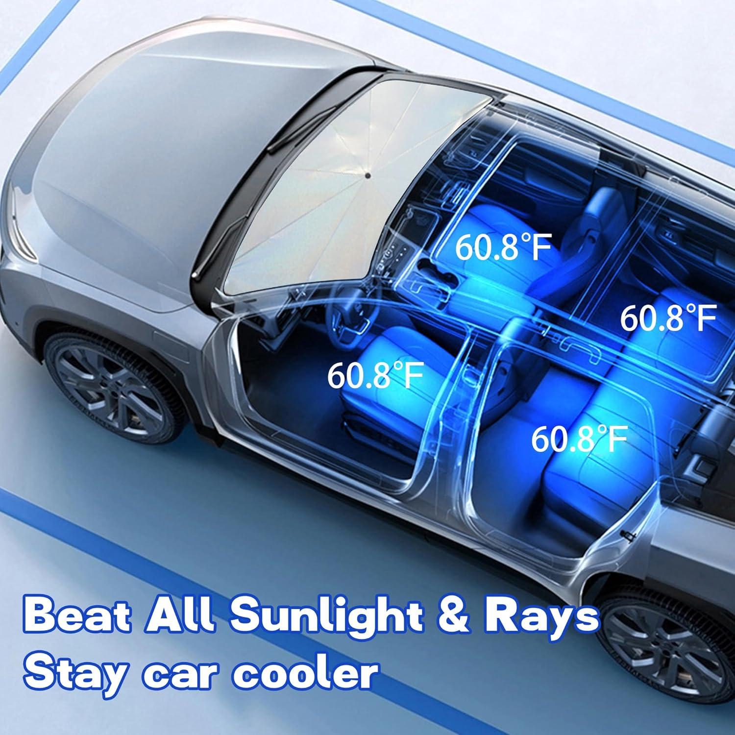 Sombrilla para Parabrisas Genérico Plegable 135x75 cm
