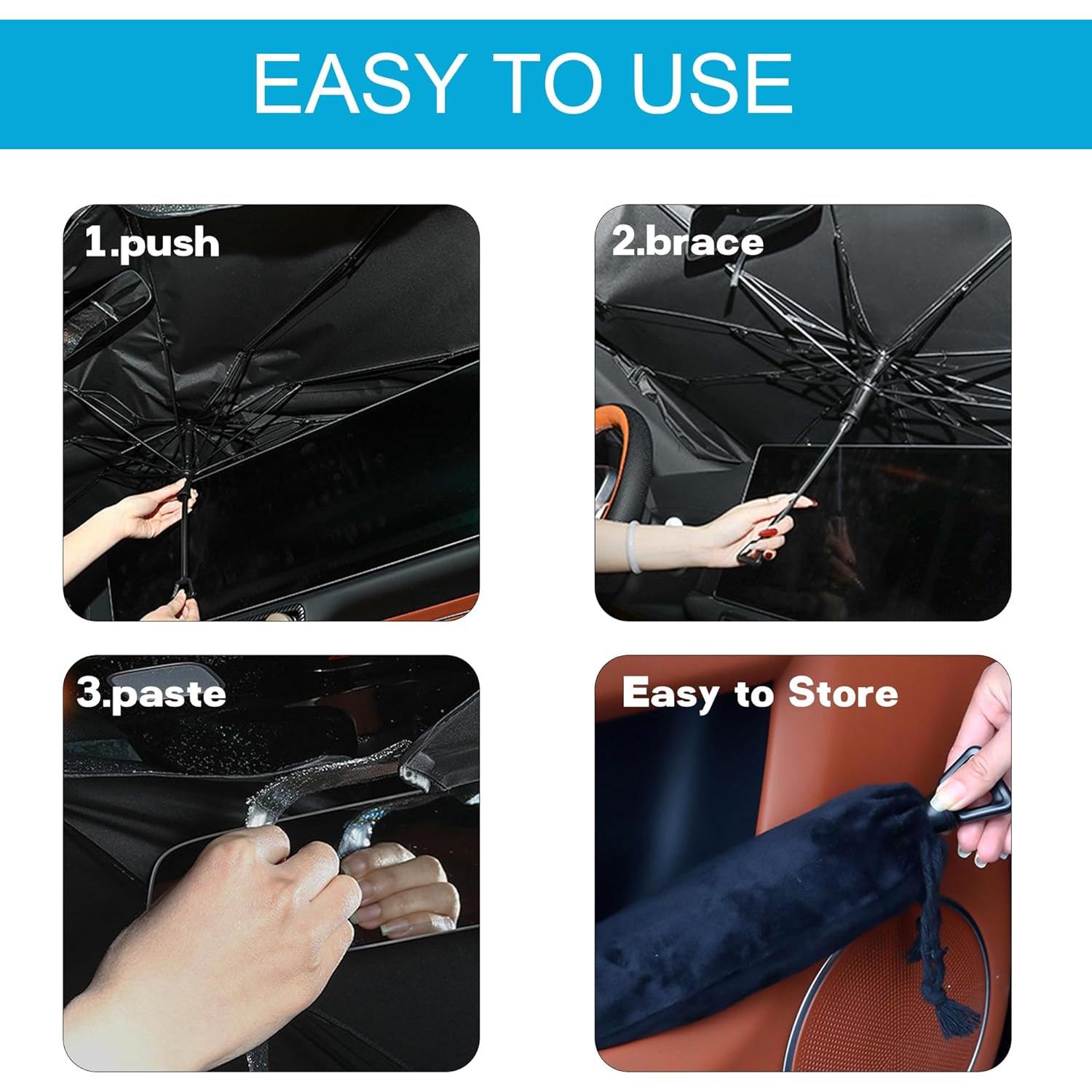 Sombrilla para Parabrisas Genérico Plegable 135x75 cm