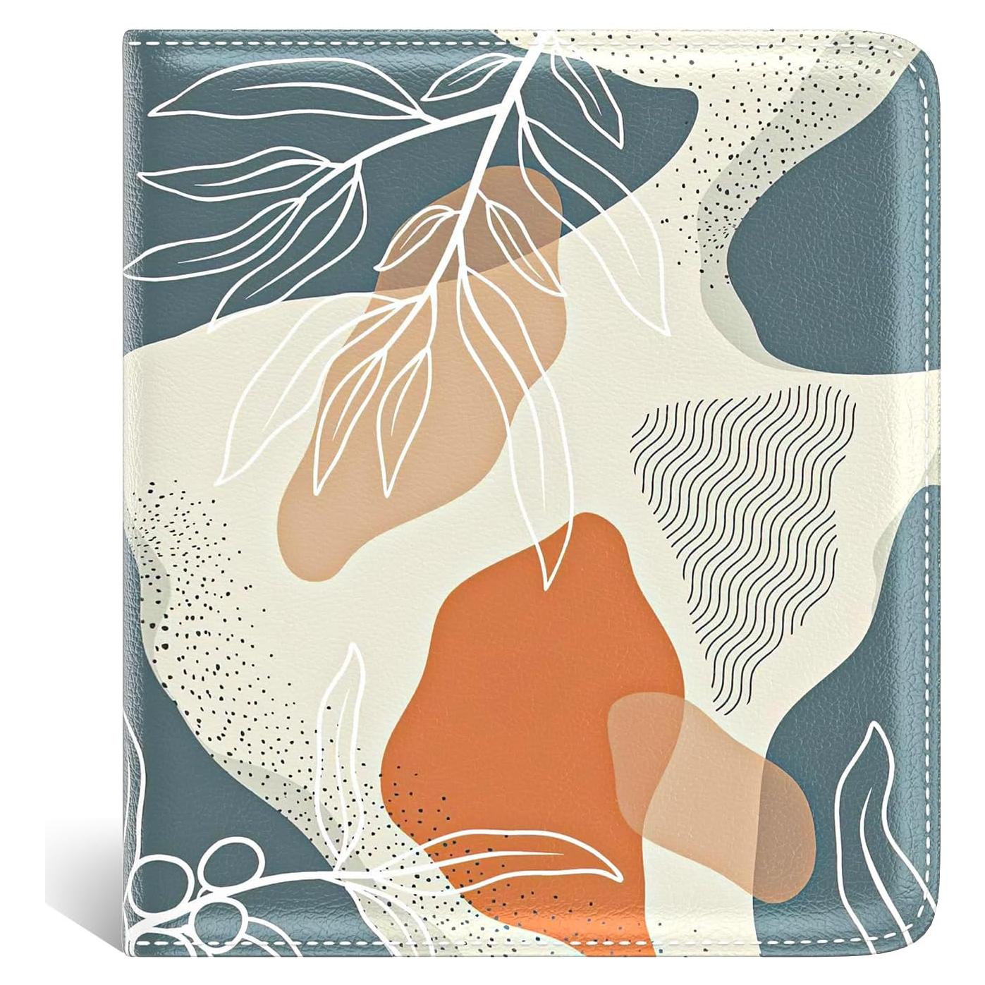 Billetera RFID Compacta Nipichsha para Mujeres - Hoja Boho Abstracta