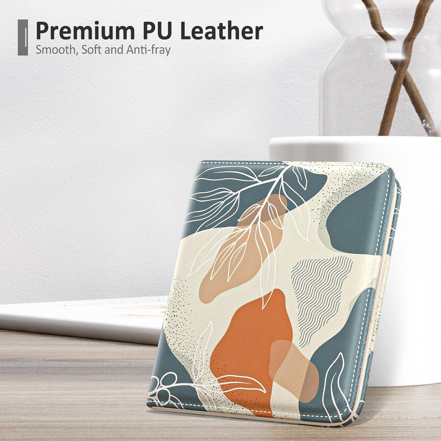 Billetera RFID Compacta Nipichsha para Mujeres - Hoja Boho Abstracta