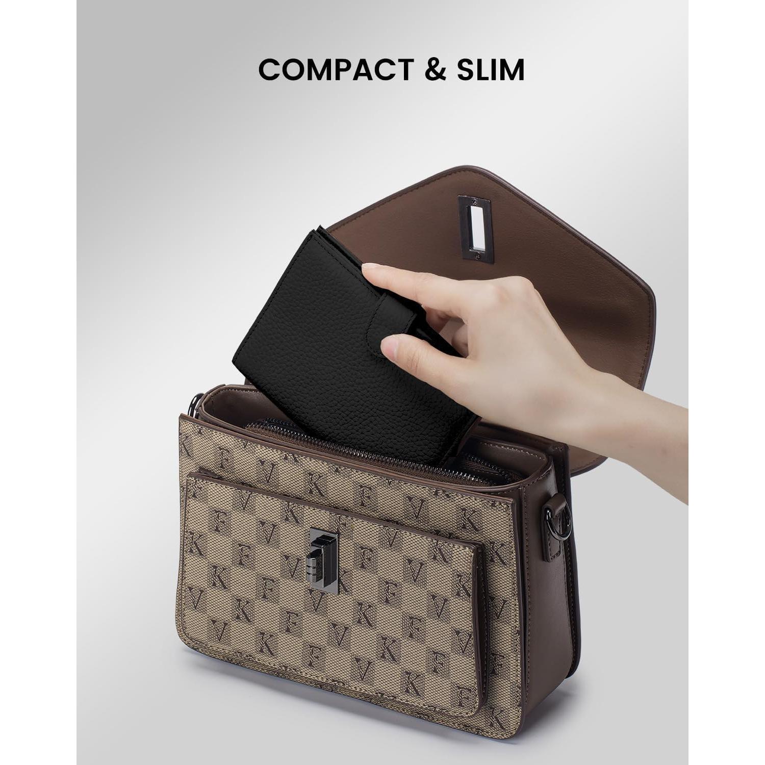 Portafolios Slim RFID Karmiir Negro - Cartera de Pasaporte Compacta