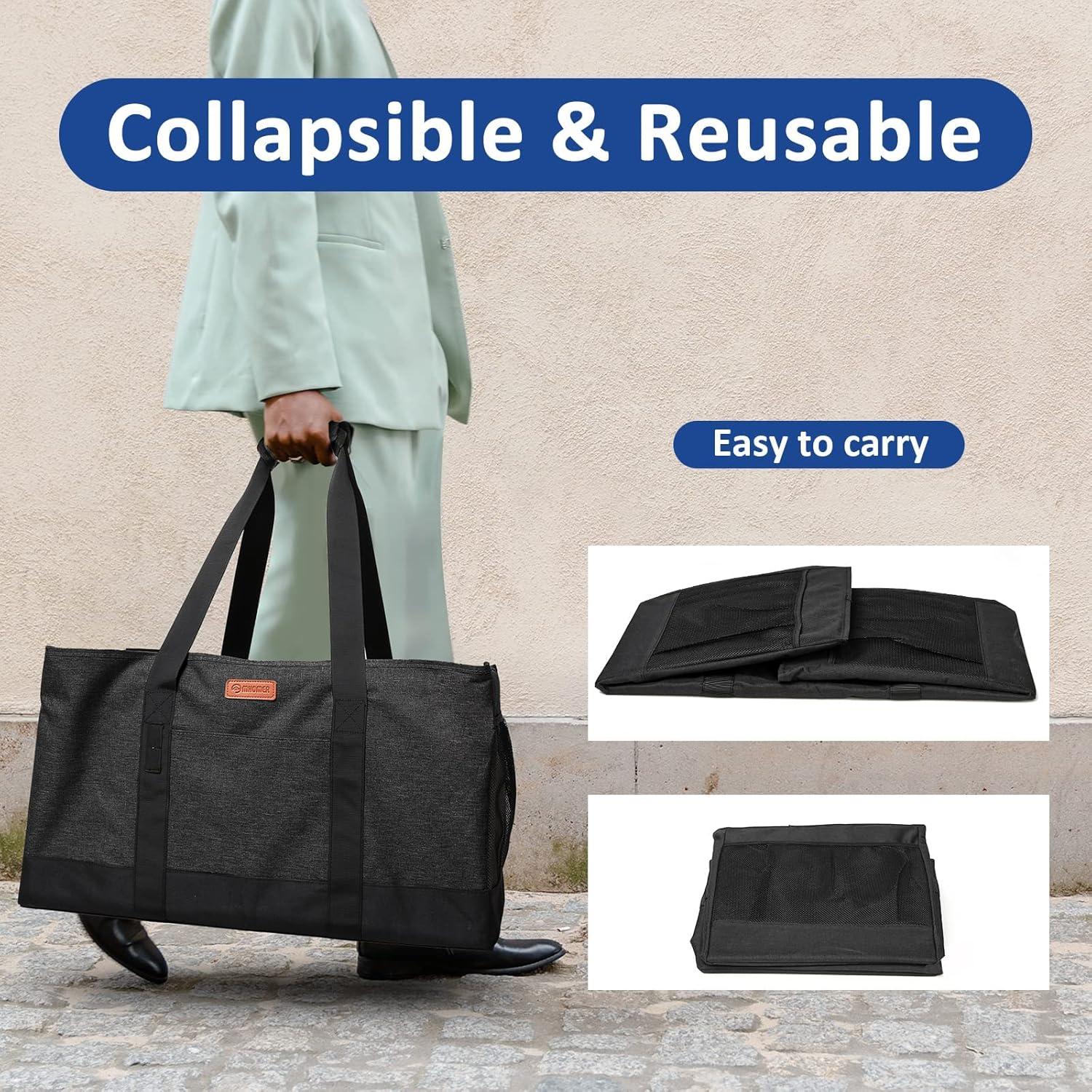 Bolsas de Compras Reutilizables MHOMER Grande Impermeable Negra