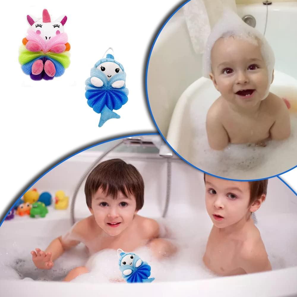Esponjas de Baño para Niños Ttdesefu - Puff Suave 2 Pcs
