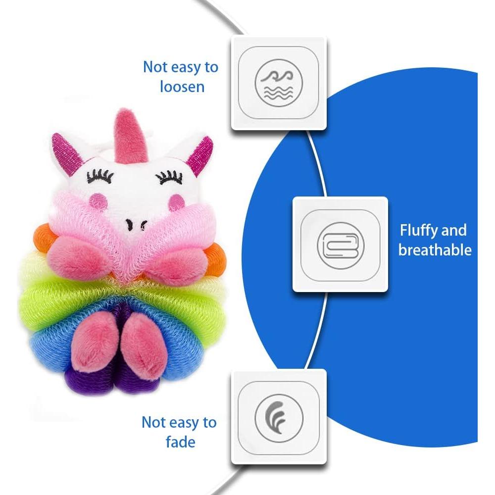 Esponjas de Baño para Niños Ttdesefu - Puff Suave 2 Pcs