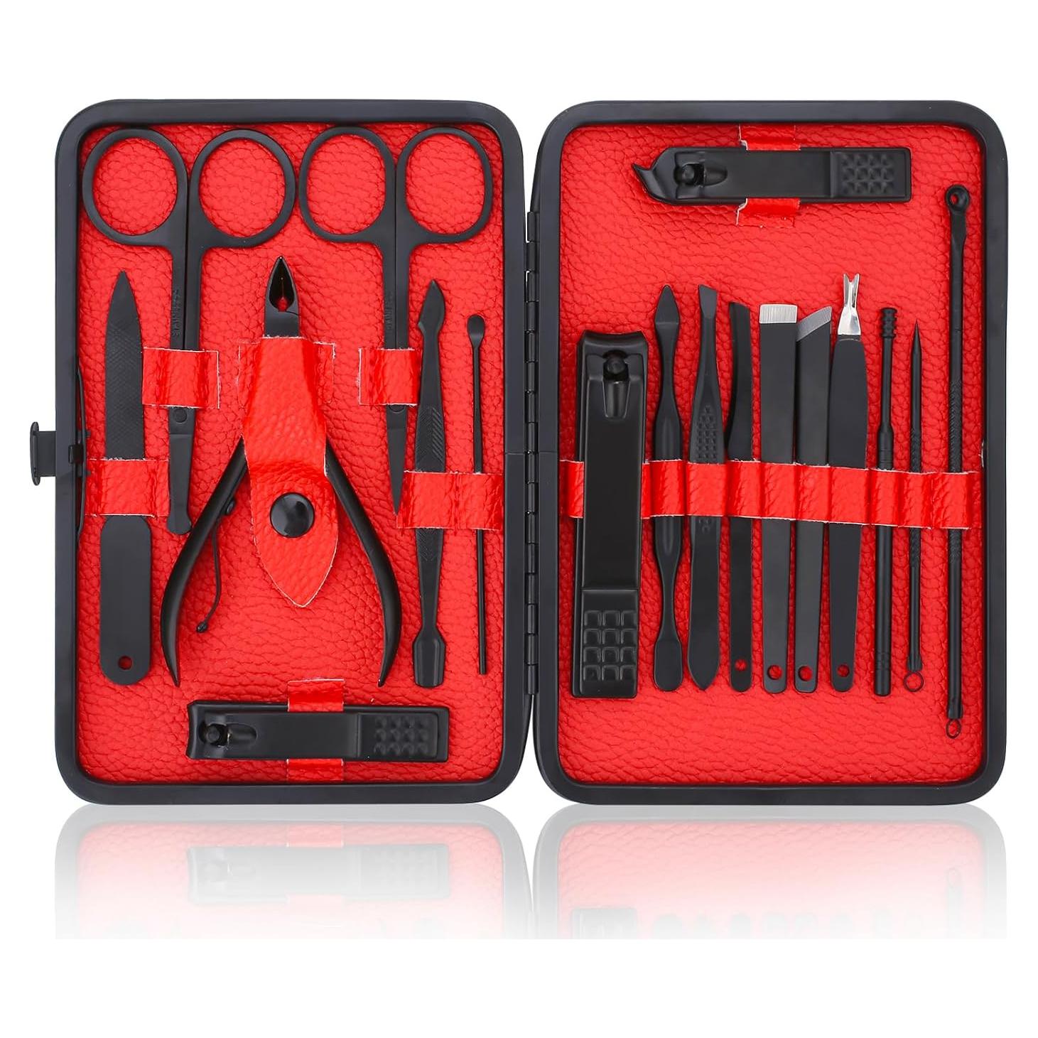 Juego de Manicura y Pedicura LifHap - 18 Piezas Acero Inoxidable