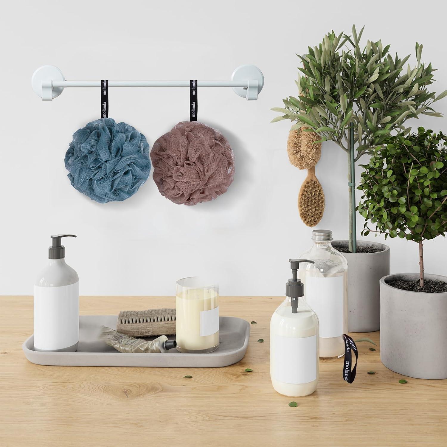 Esponja de Loofah Molanda 60g - Bola Exfoliante Ducha (Paquete de 2)