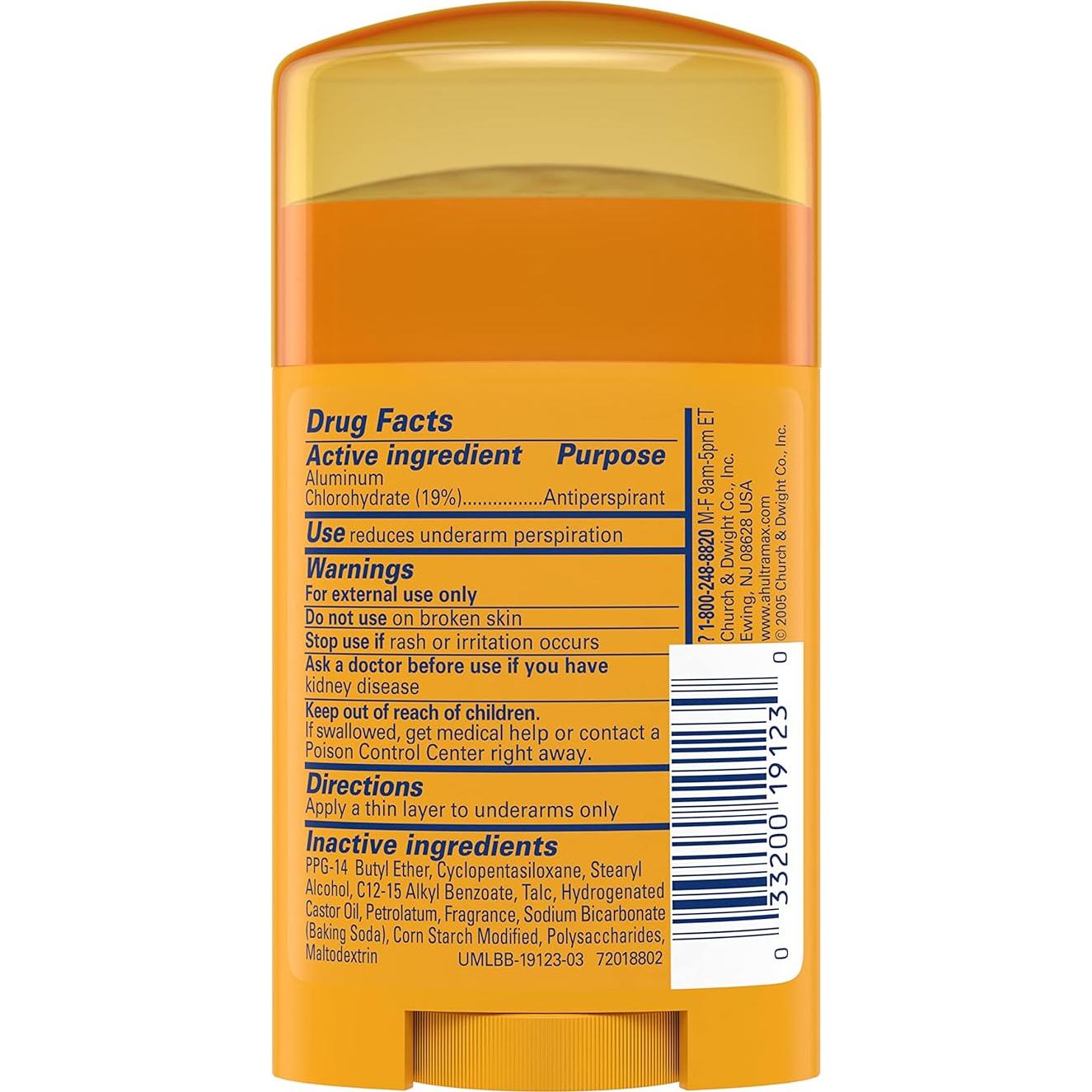 Desodorante Antitranspirante Sólido Arm & Hammer 28.35g x10