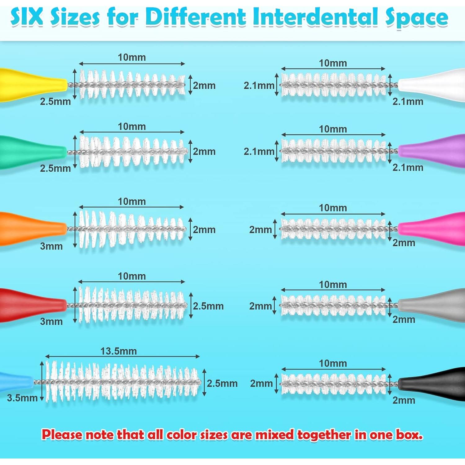 Modacraft Kit de 120 Cepillos Interdentales 6 Tamaños Ecológicos