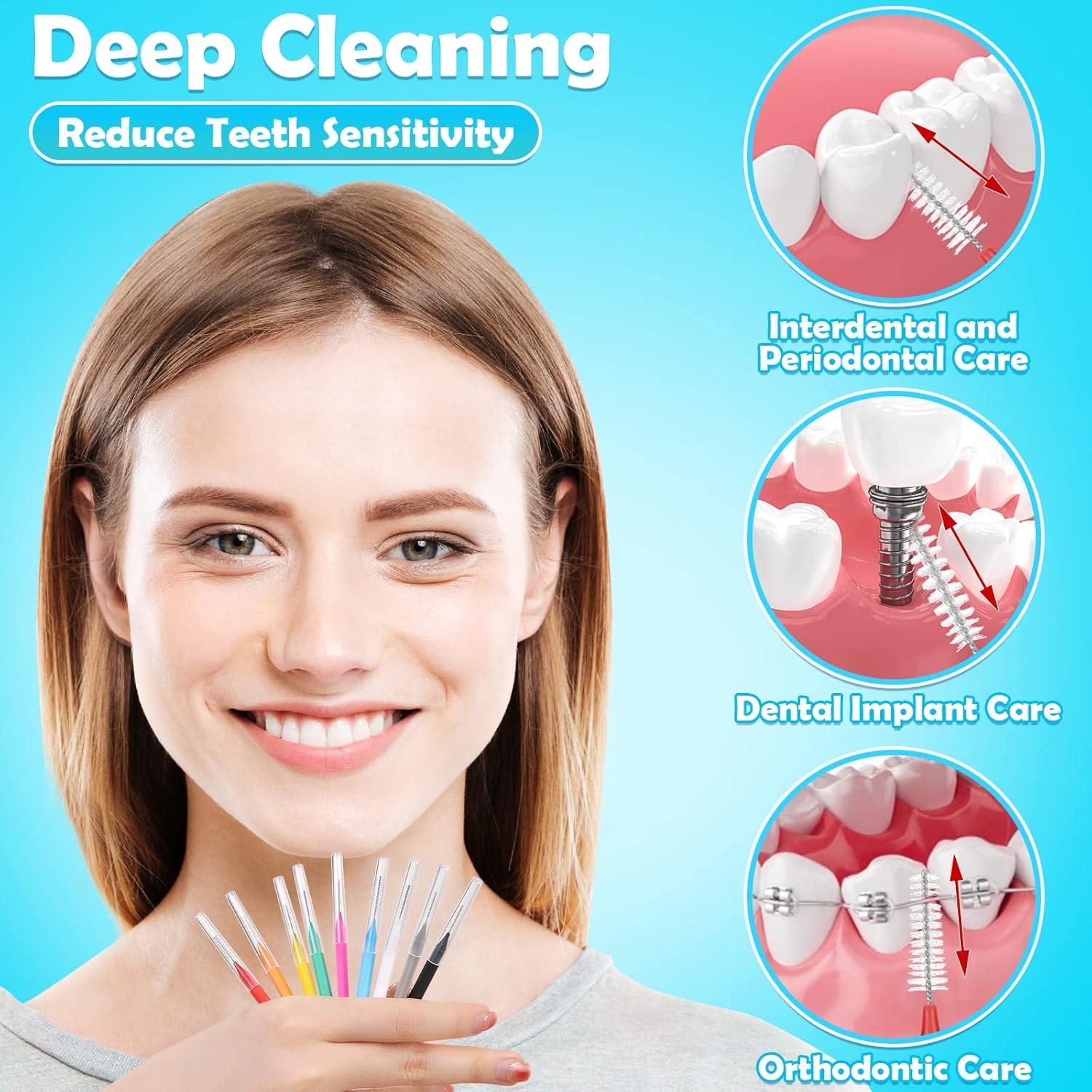 Modacraft Kit de 120 Cepillos Interdentales 6 Tamaños Ecológicos