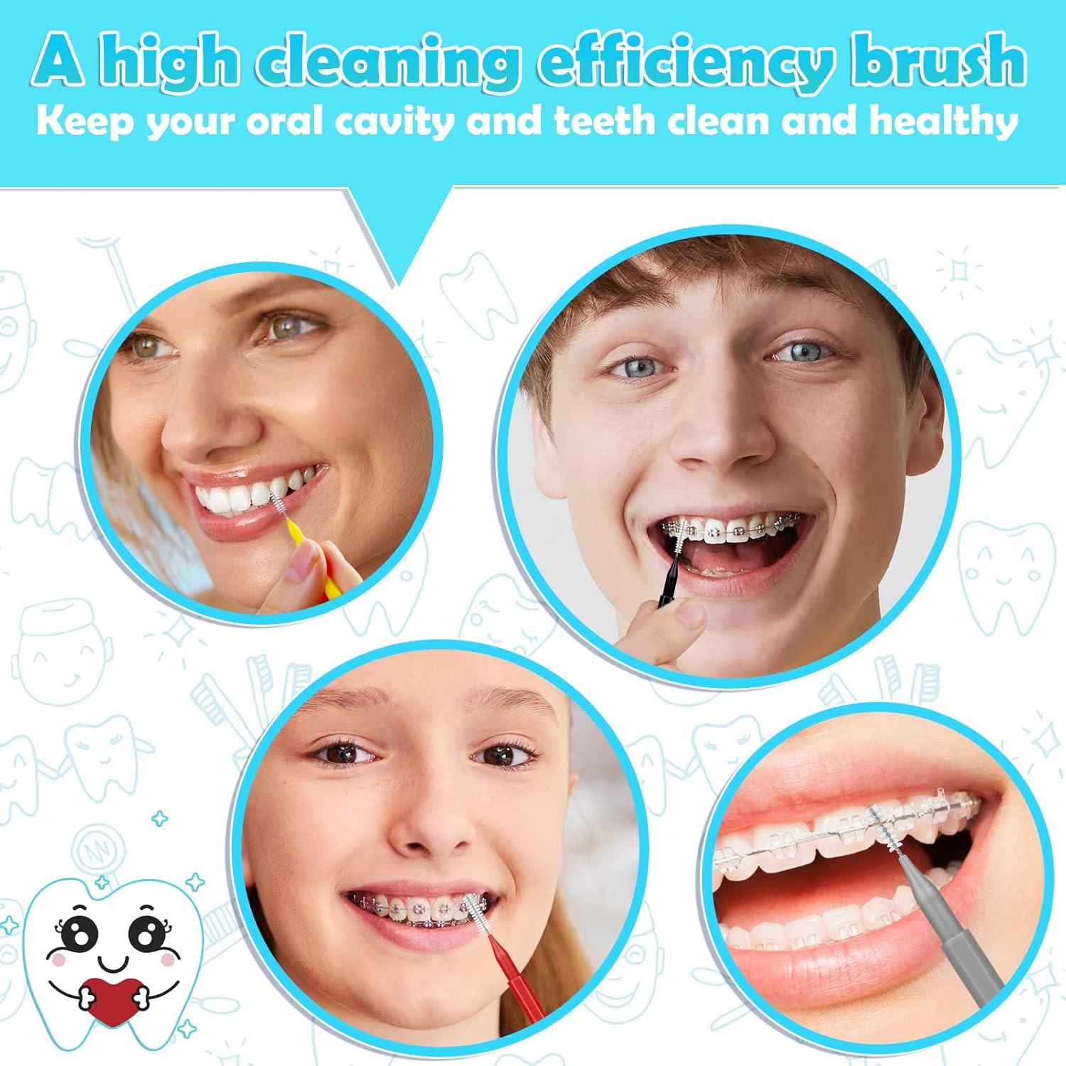 Modacraft Kit de 120 Cepillos Interdentales 6 Tamaños Ecológicos