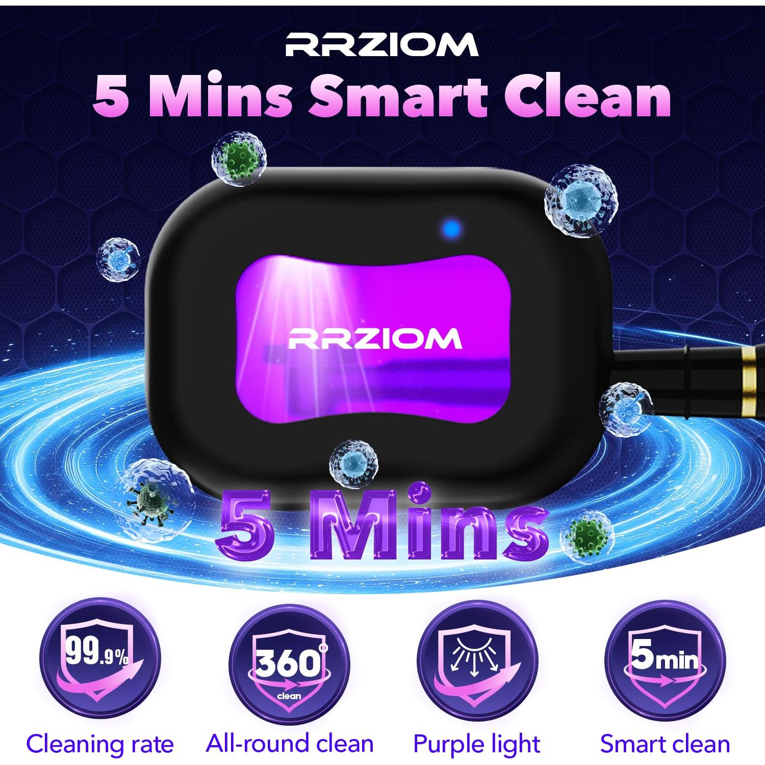 Estuche desinfectante para cepillos de dientes recargable Negro