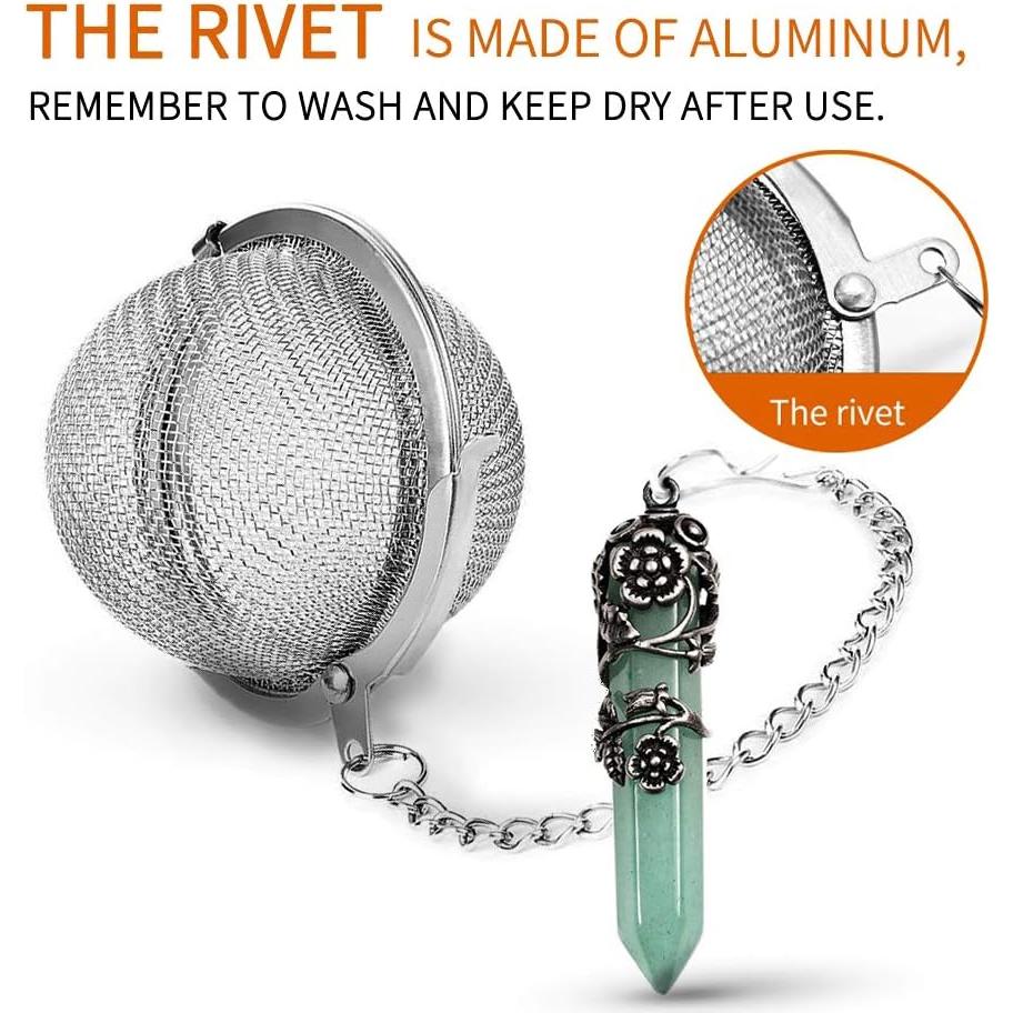 Infusores de Té de Acero Inoxidable con Cristales Sanadores - SaNavie