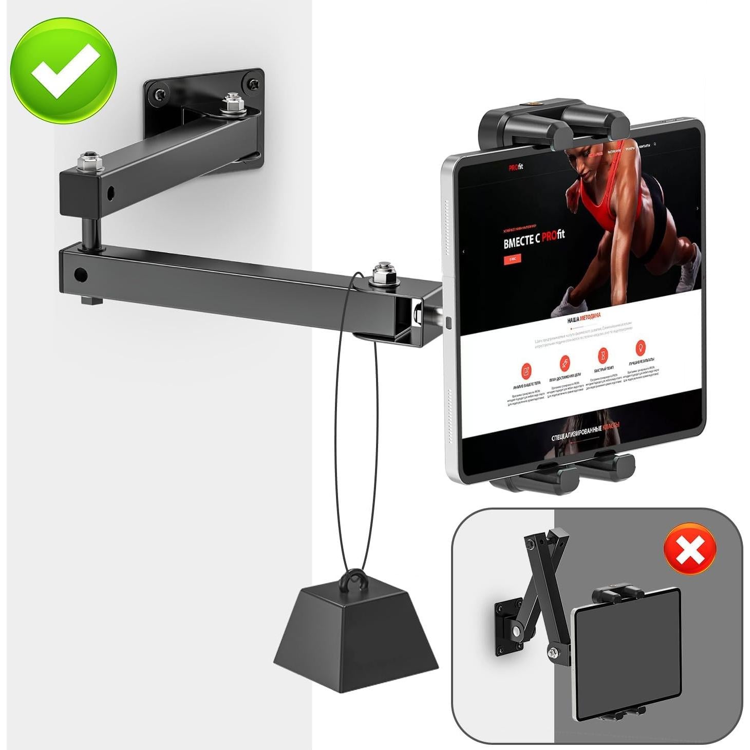 Soporte de Pared Plegable BAISHUN para Tabletas 4.7-12.9"