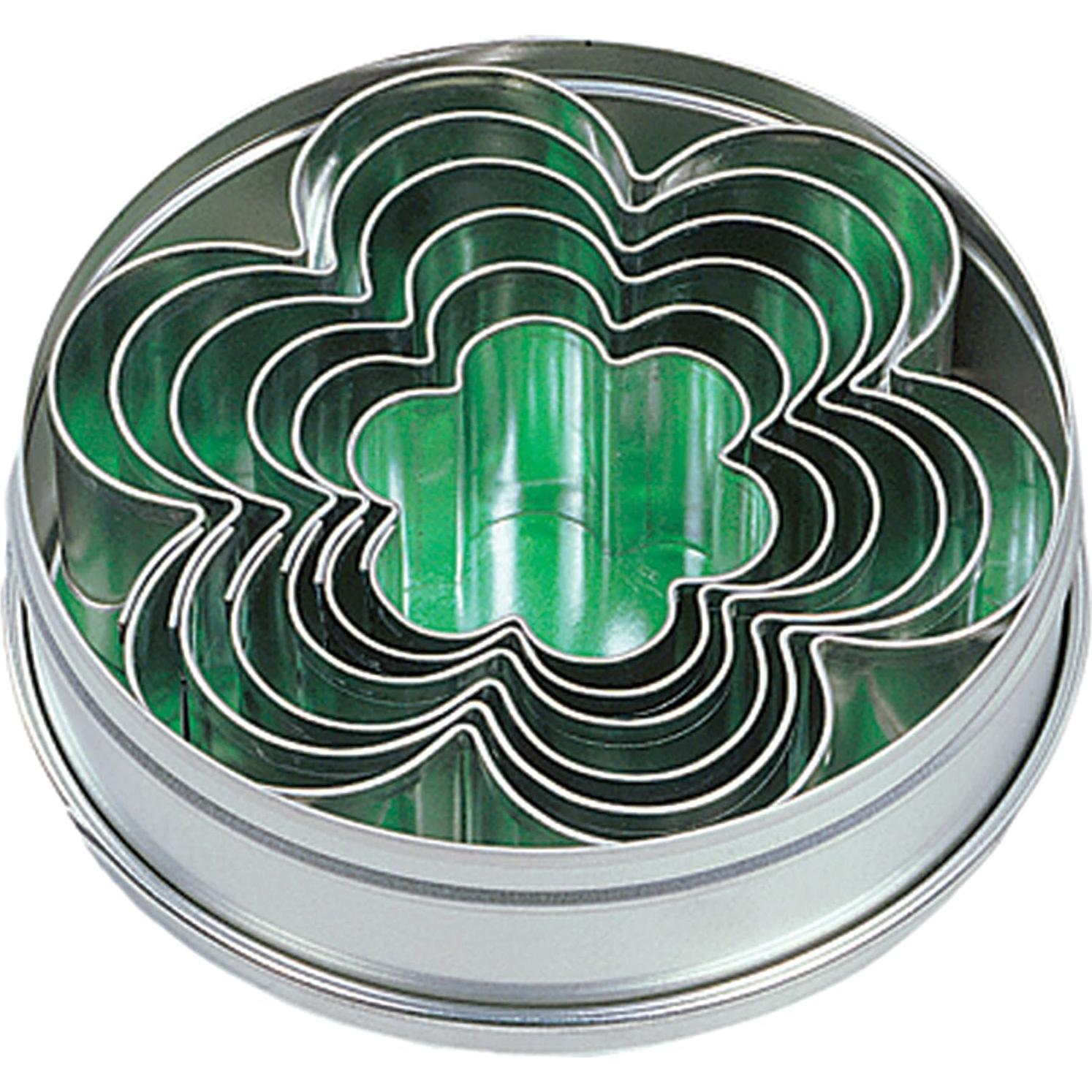 Cortadores de Galletas Flor Fox Run, 6 Piezas Acero Inoxidable