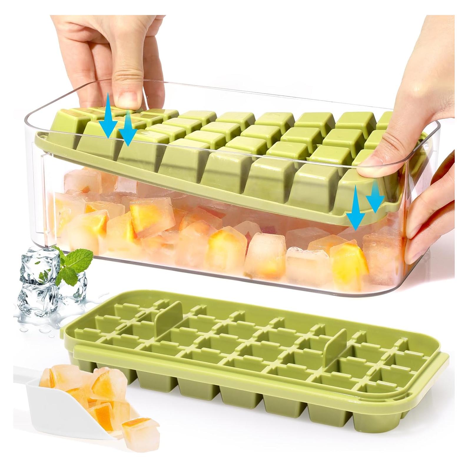 Bandeja de Hielo Doonly con Tapa y Contenedor - 64 Cubos