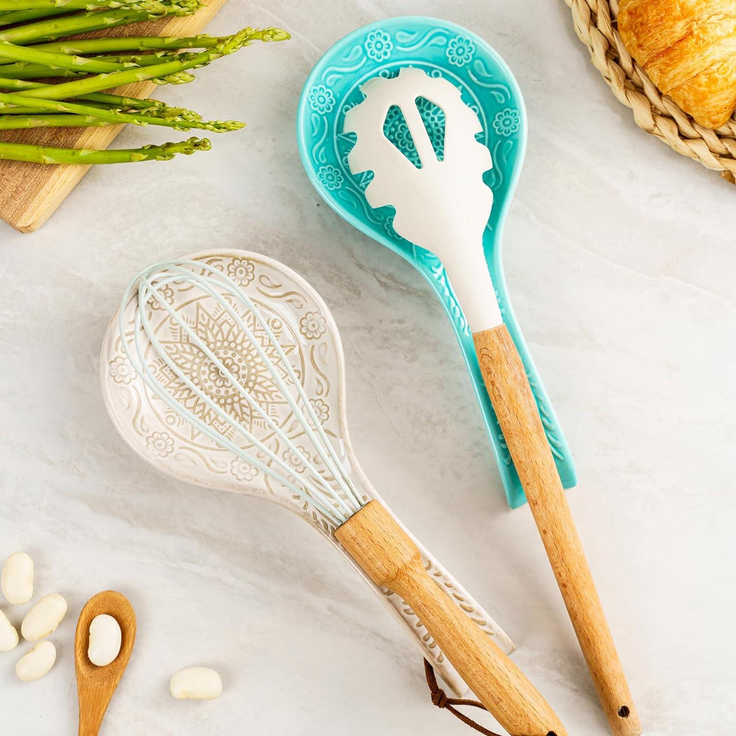 Reposapucheros de Cerámica Mikigey 23cm Turquesa Apto Lavavajillas