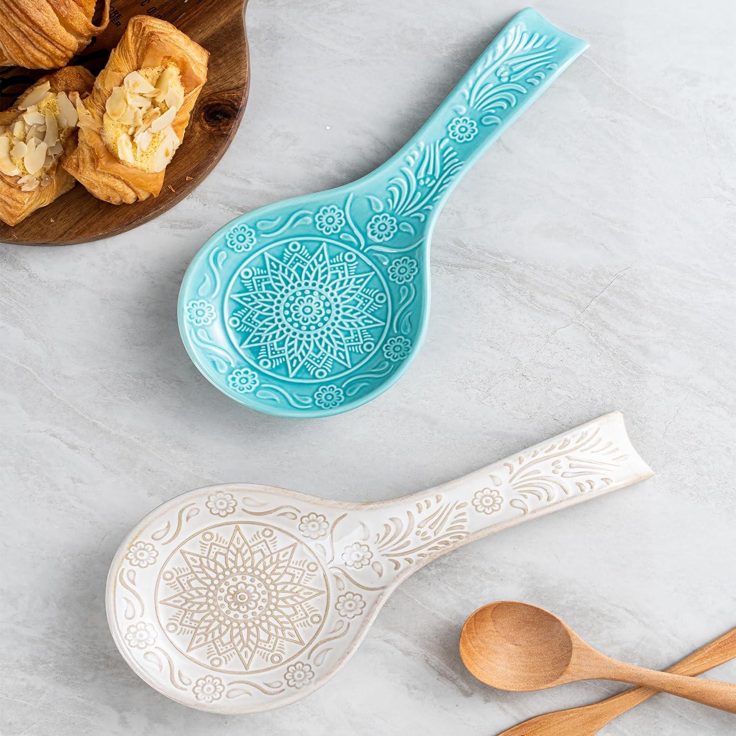 Reposapucheros de Cerámica Mikigey 23cm Turquesa Apto Lavavajillas