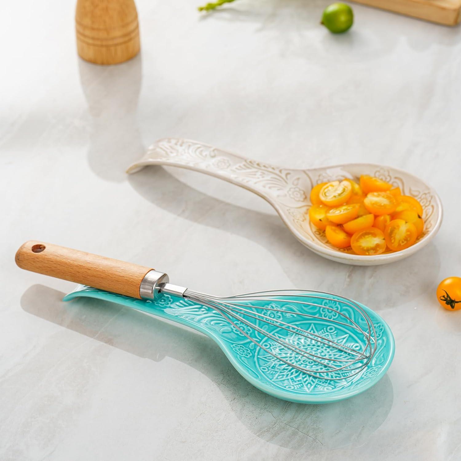 Reposapucheros de Cerámica Mikigey 23cm Turquesa Apto Lavavajillas