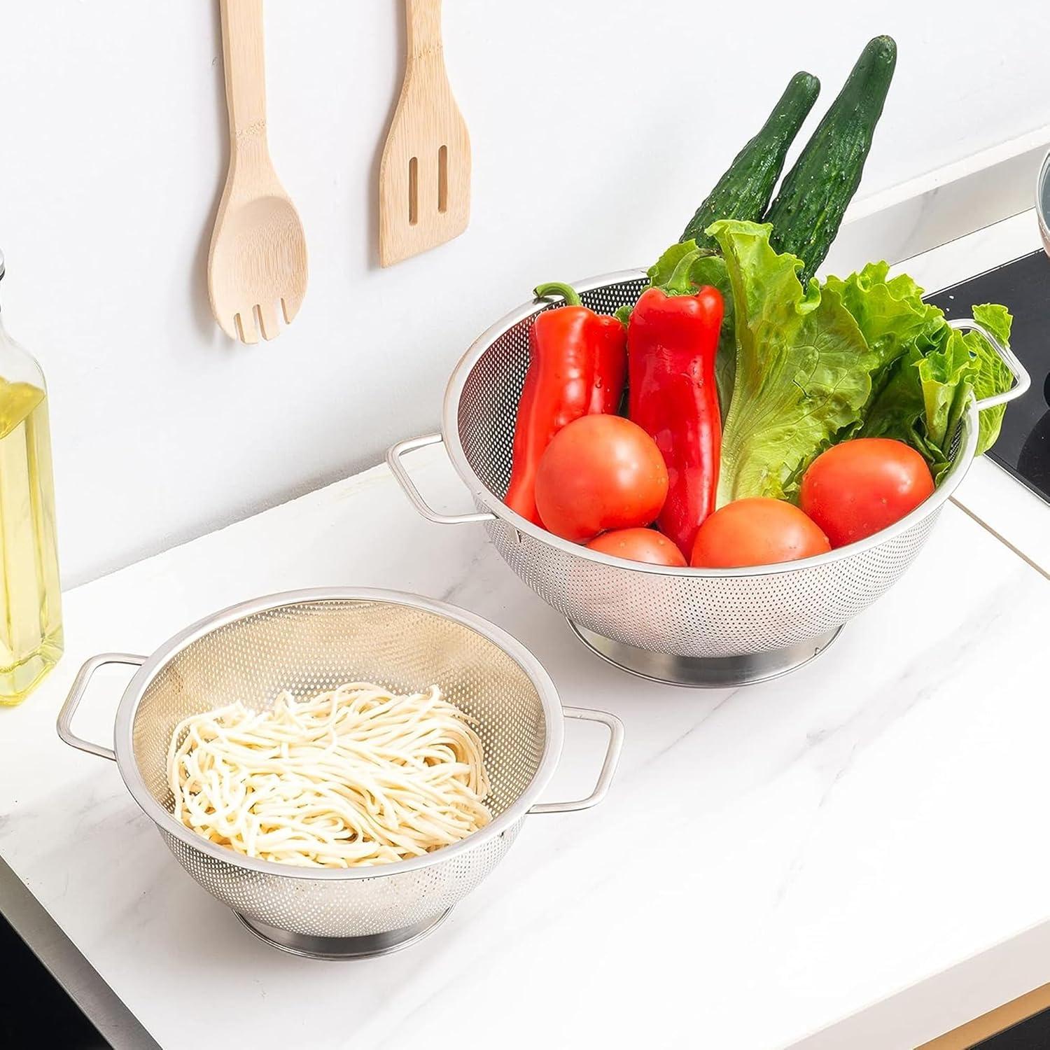 Colador de Acero Inoxidable Kaishun 3QT Apto Lavavajillas