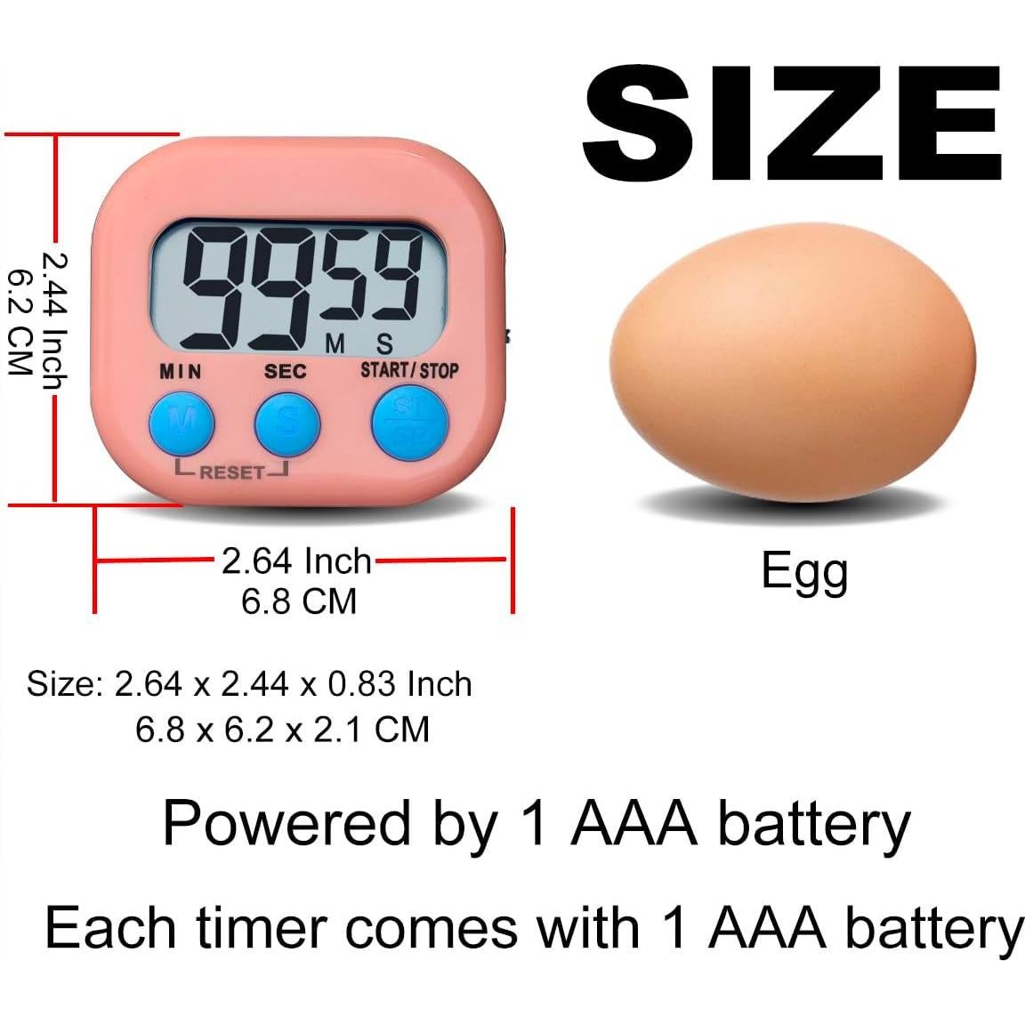 Temporizador de Cocina Digital BESTWYA con Pantalla LCD 3 Colores