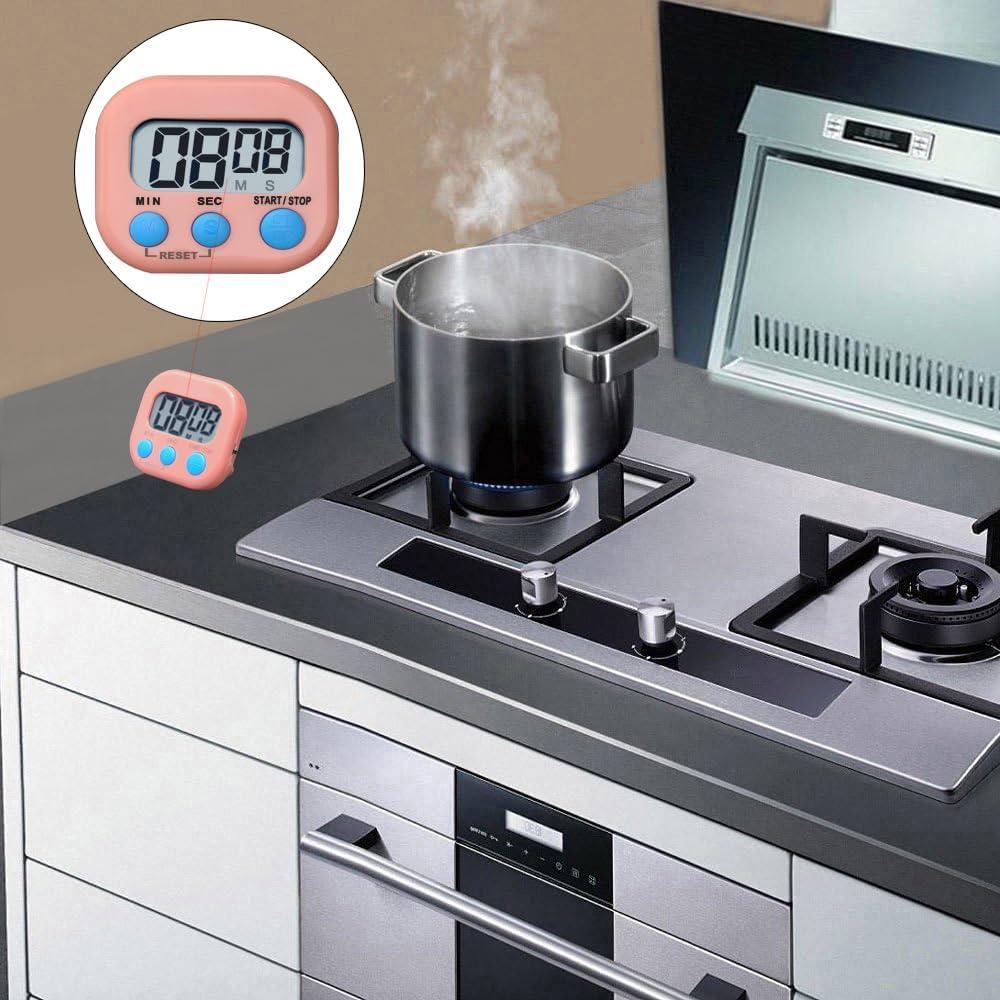 Temporizador de Cocina Digital BESTWYA con Pantalla LCD 3 Colores