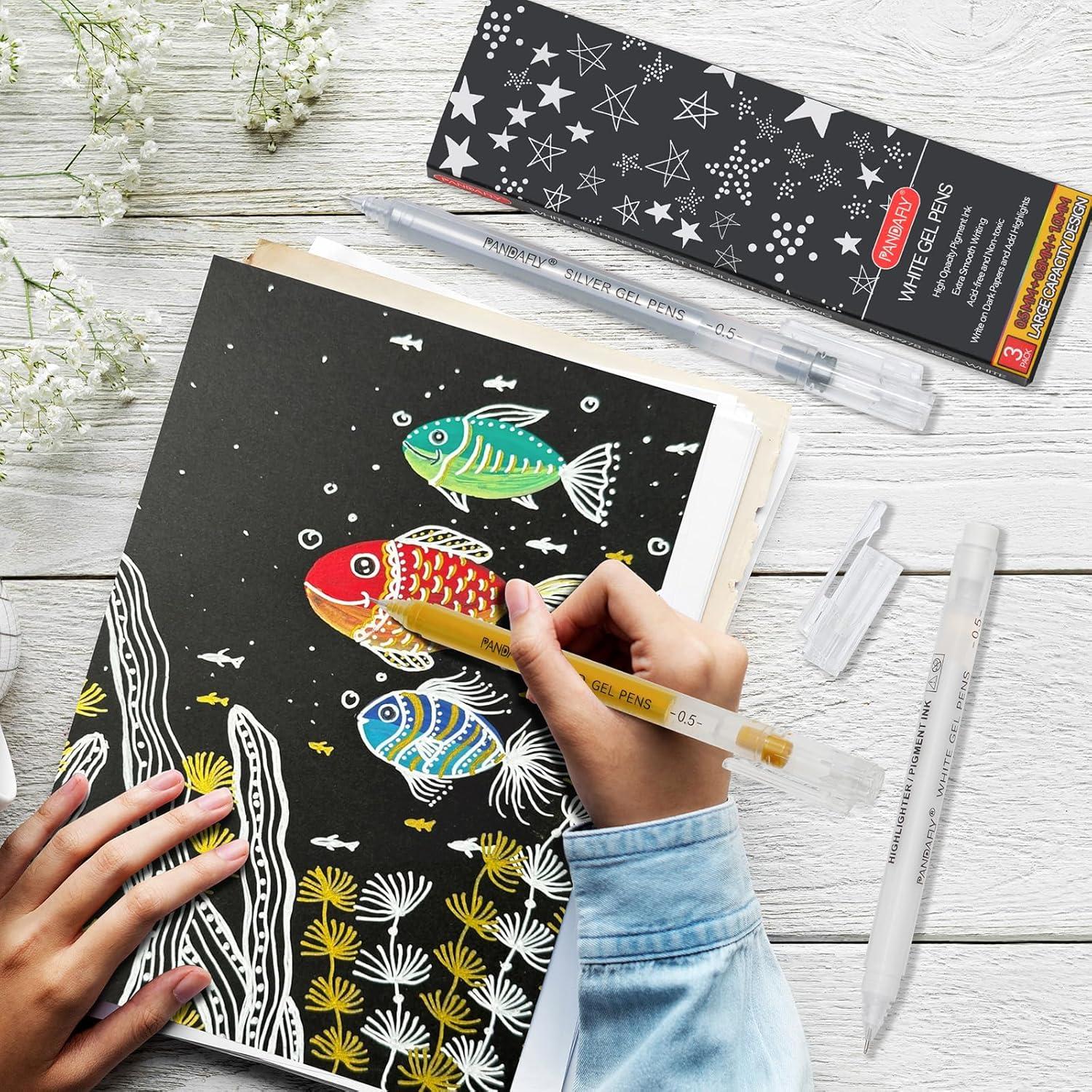 Bolígrafos de Gel PANDAFLY 3 Colores 0.5mm Punta Fina