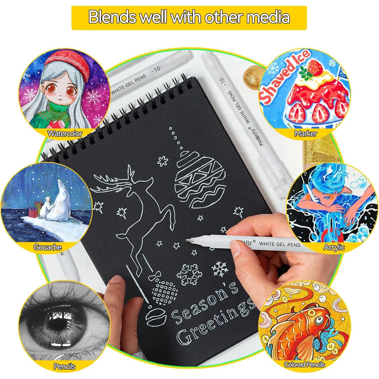 Bolígrafos de Gel PANDAFLY 3 Colores 0.5mm Punta Fina