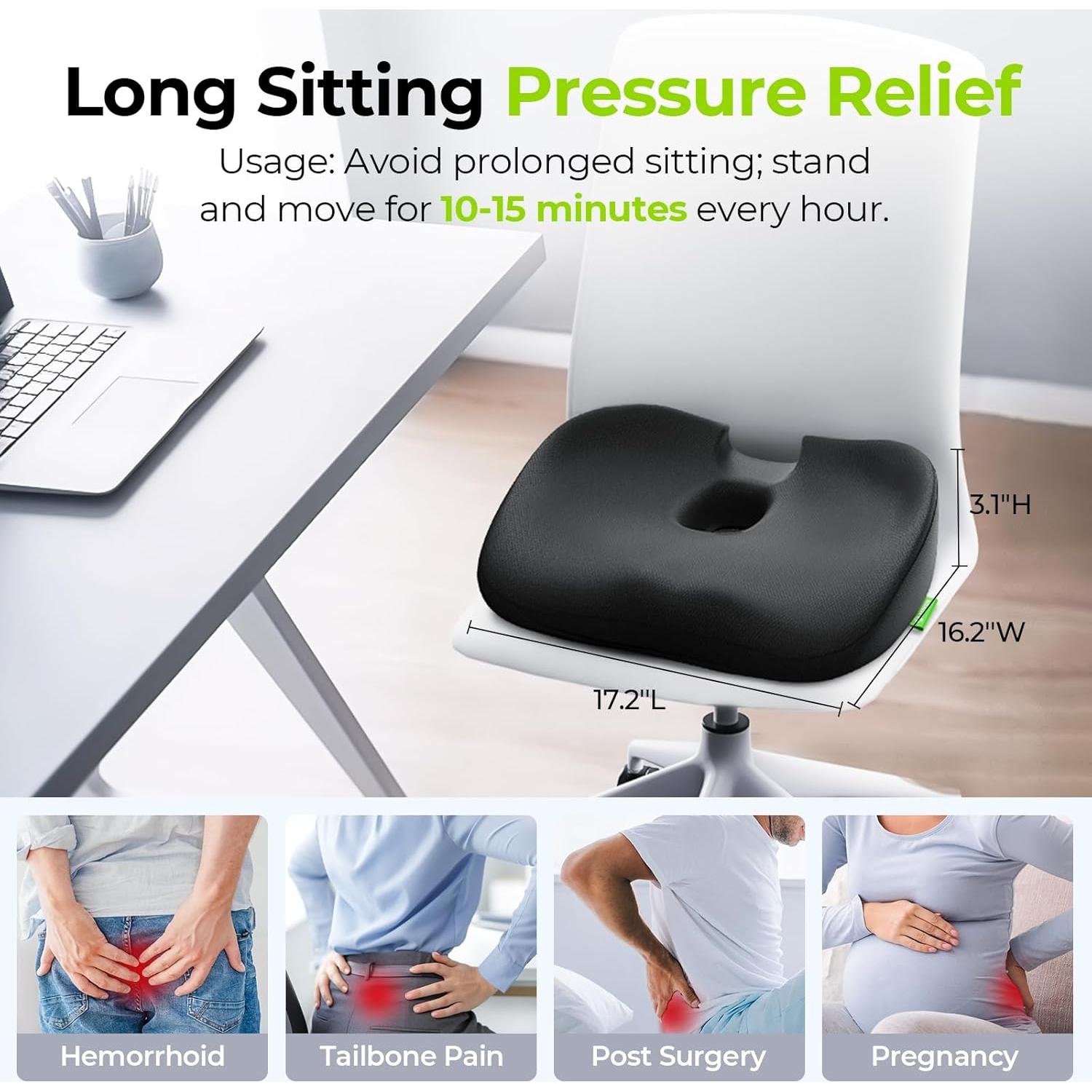 Almohada Donut AUVON para Hemorroides y Dolor de Coxis