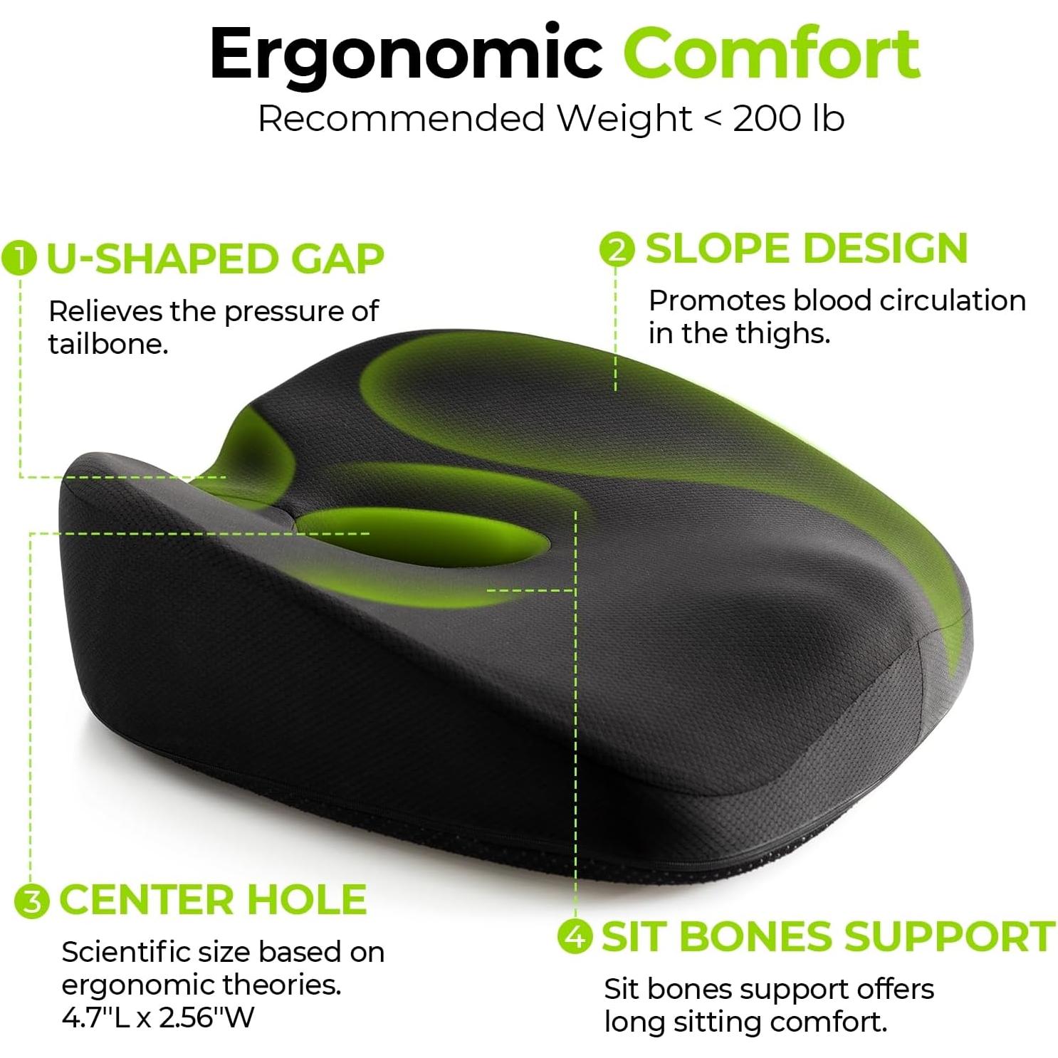 Almohada Donut AUVON para Hemorroides y Dolor de Coxis