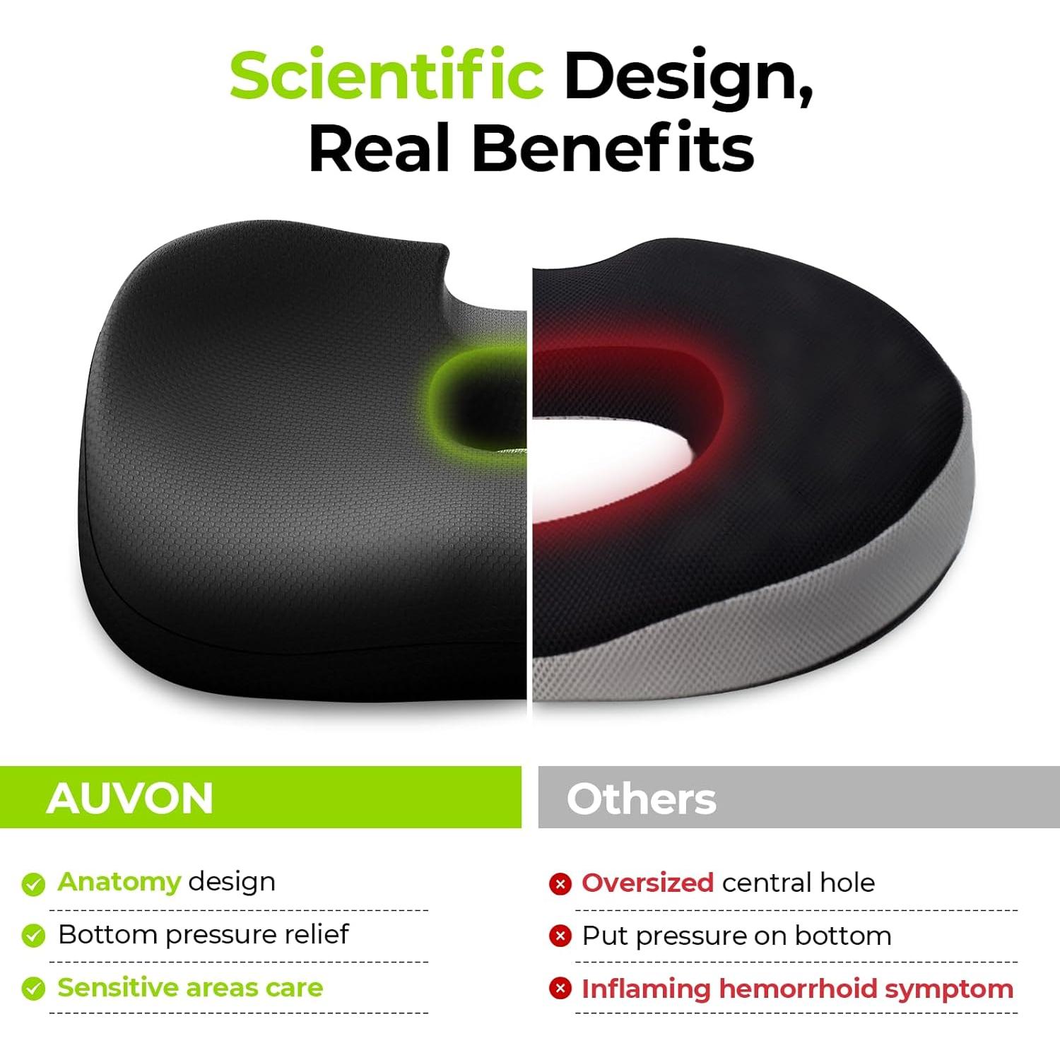 Almohada Donut AUVON para Hemorroides y Dolor de Coxis