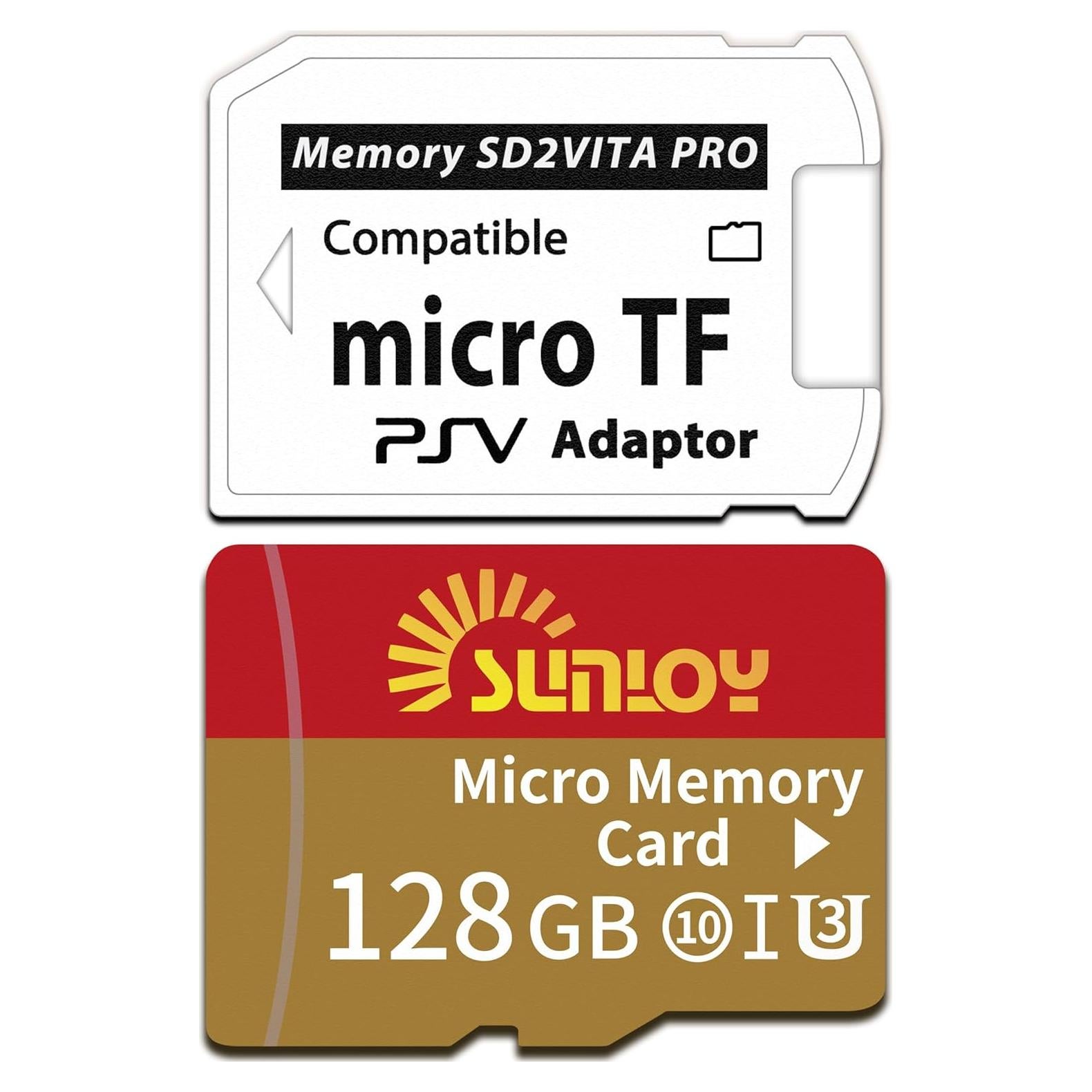Adaptador SD2Vita 6.0 Sunloy + Micro SD 128GB para PS Vita