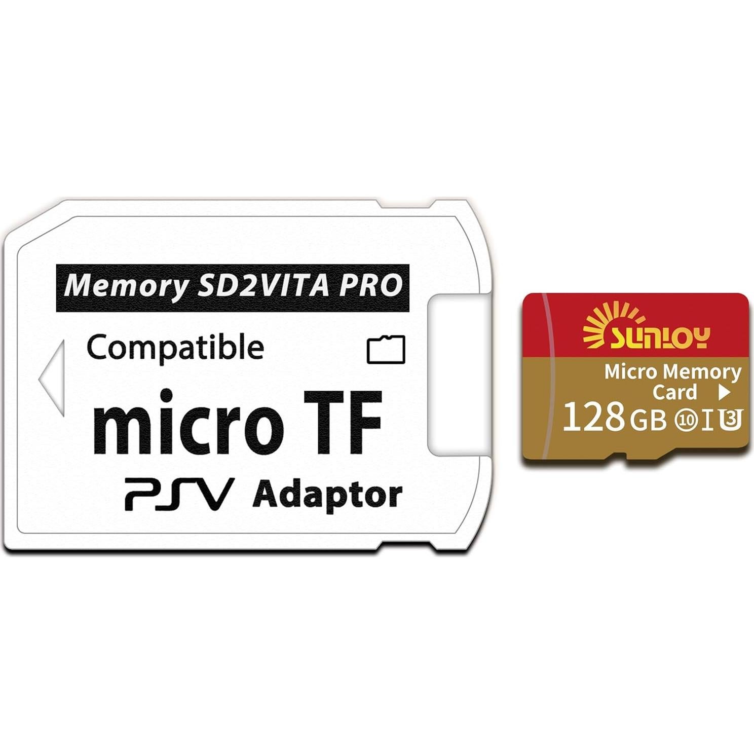 Adaptador SD2Vita 6.0 Sunloy + Micro SD 128GB para PS Vita