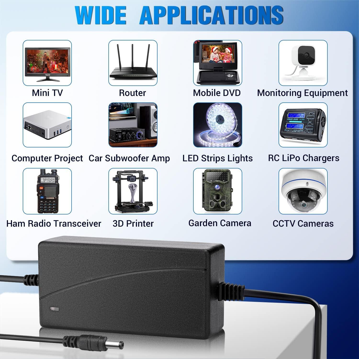 Adaptador de Corriente Facmogu 12V 3A 36W con Conector 5.5x2.5mm