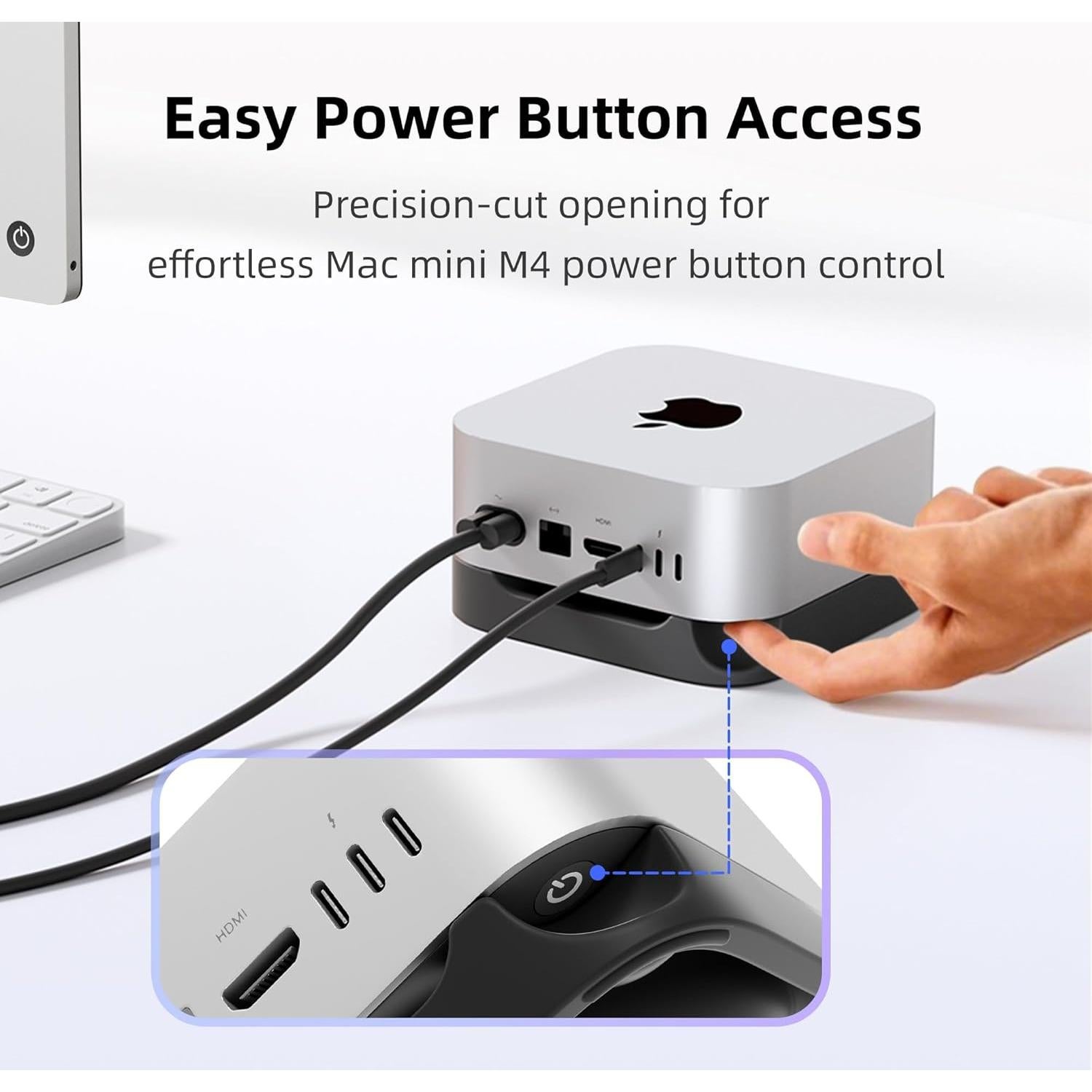 Soporte de Escritorio ELETIUO para Mac Mini M4/M4 Pro 2024