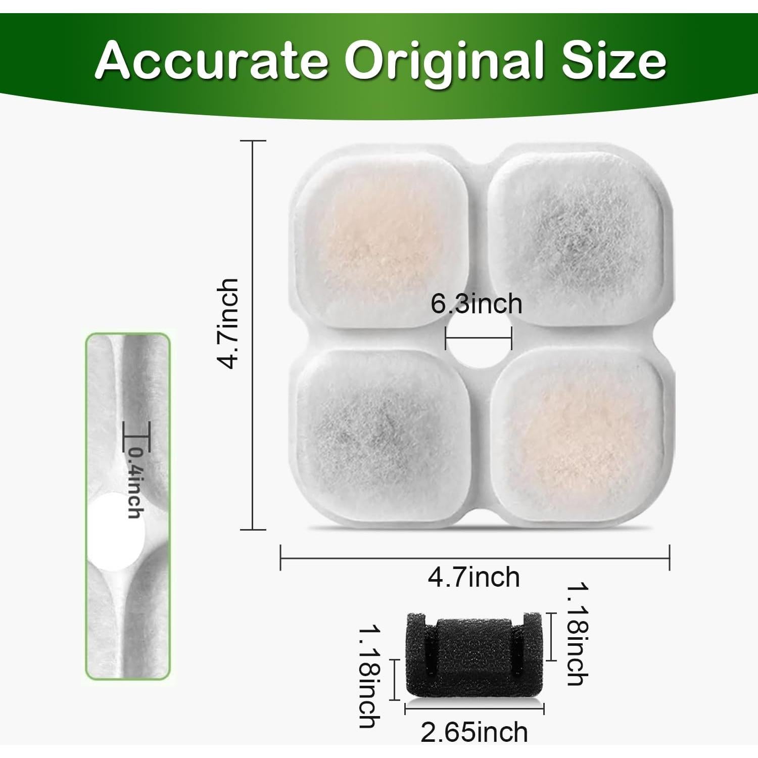 Filtro de Agua para Gatos OYES 12+12 Pack Compatible 3L