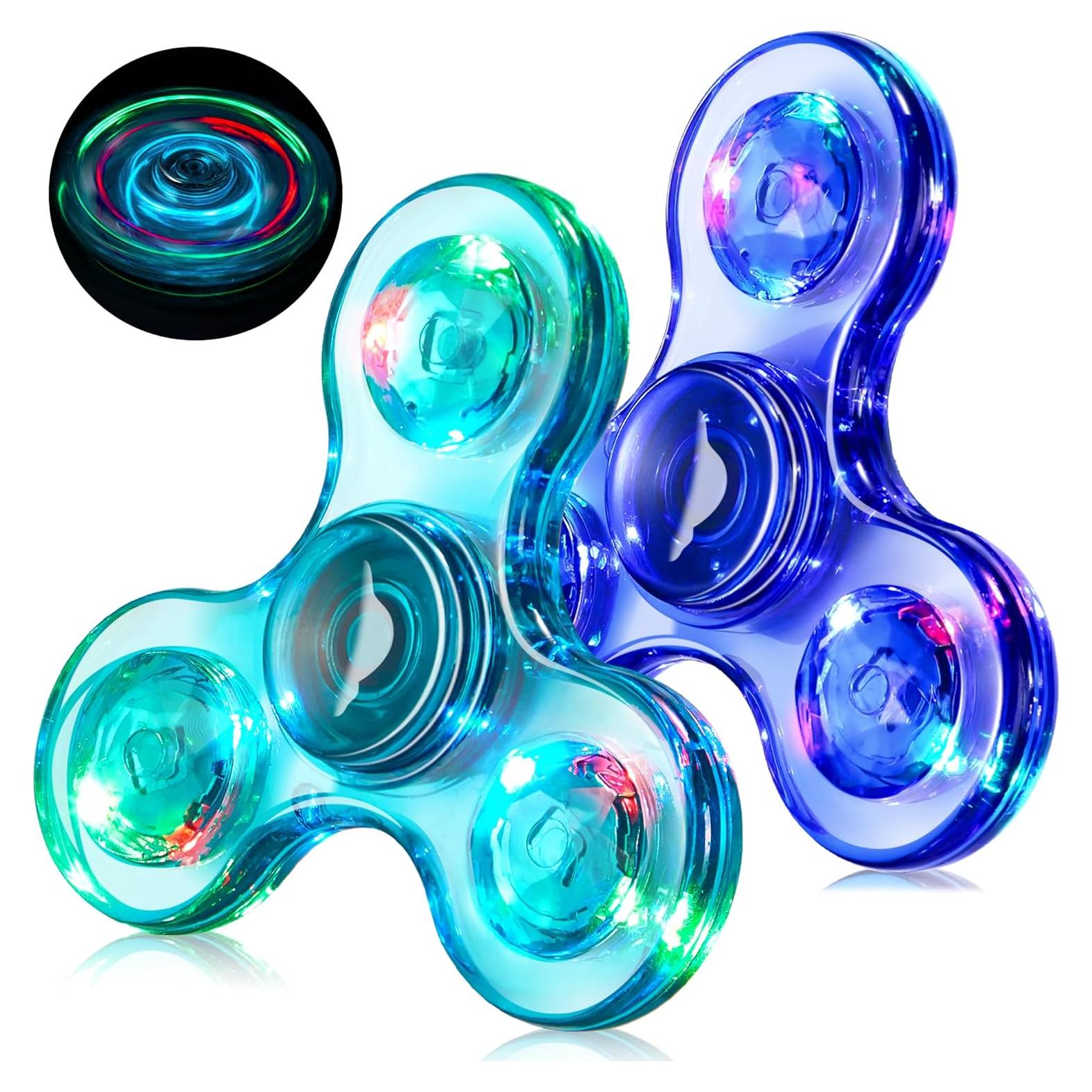 Spinner Antiestrés LED WELLVO 2 Pcs Juguetes Iluminados