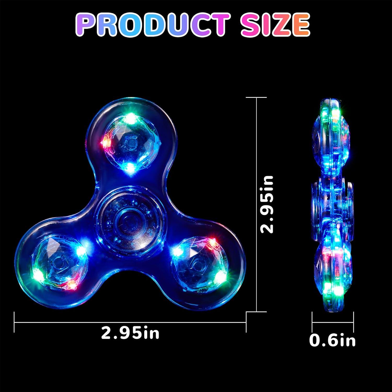 Spinner Antiestrés LED WELLVO 2 Pcs Juguetes Iluminados