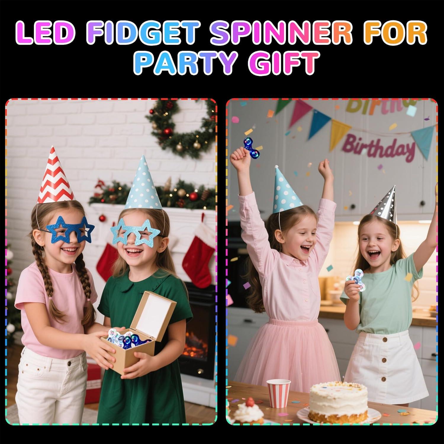 Spinner Antiestrés LED WELLVO 2 Pcs Juguetes Iluminados