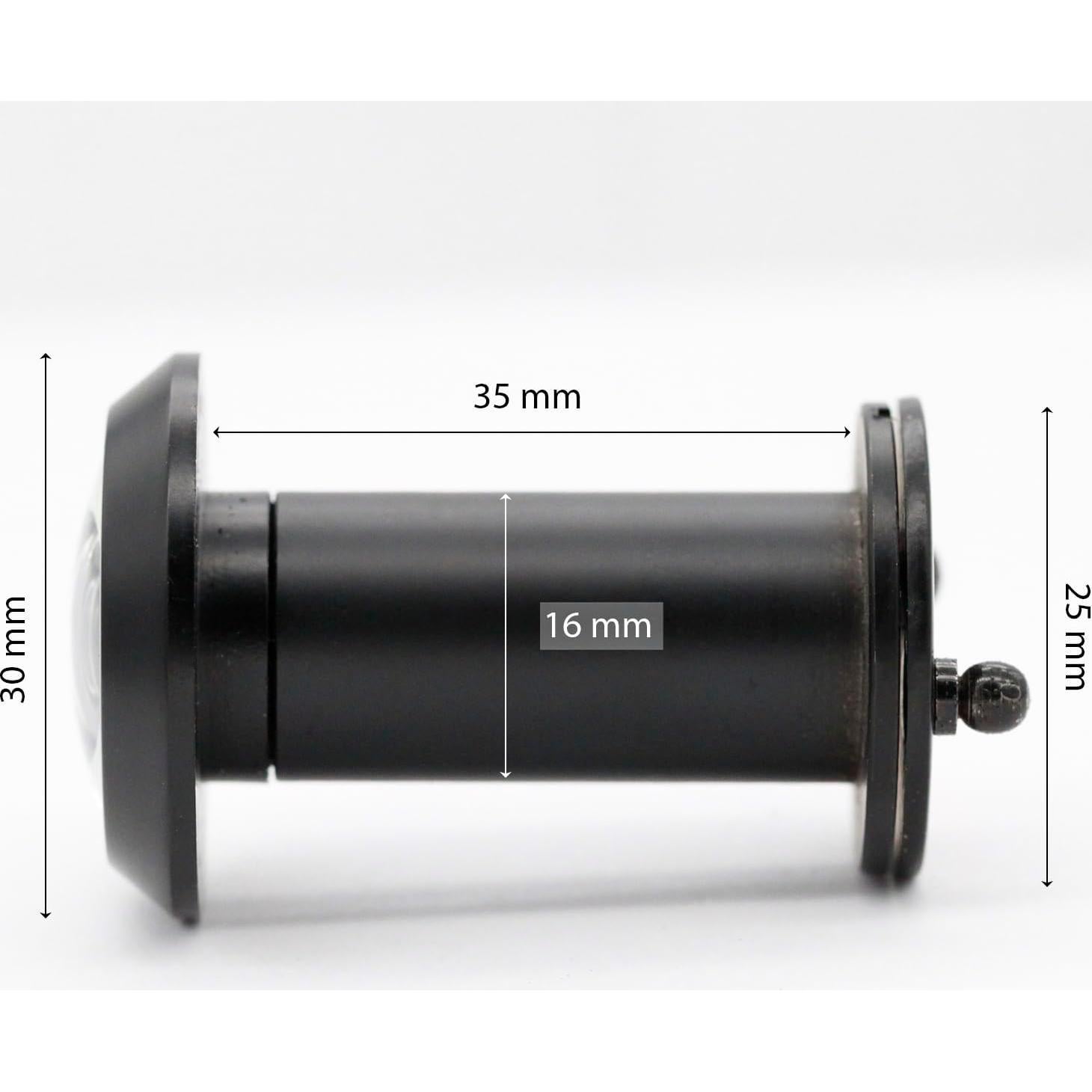 Visor de Puerta Frontal Gunagstar 200 Grados Latón Negro 1 Paquete