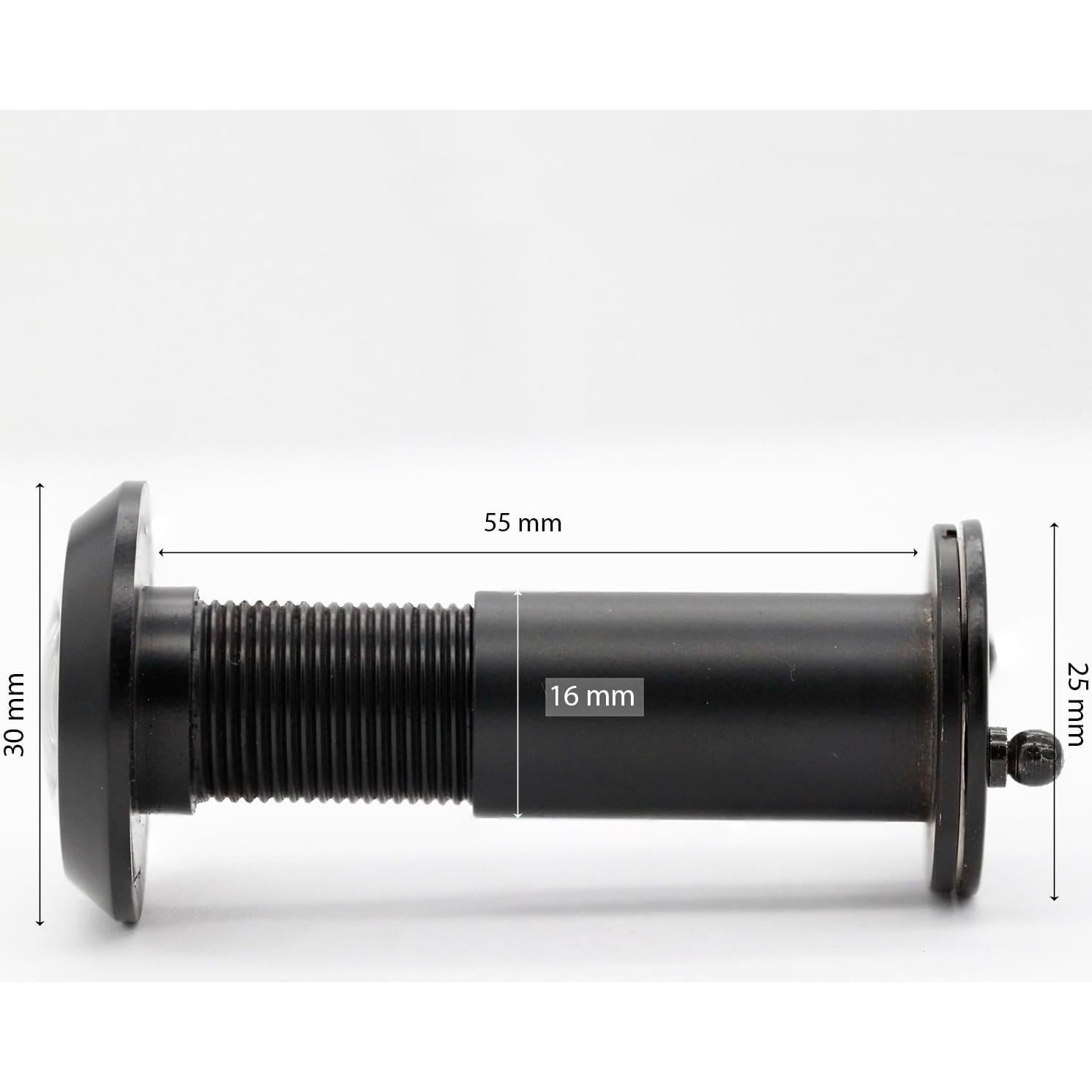 Visor de Puerta Frontal Gunagstar 200 Grados Latón Negro 1 Paquete