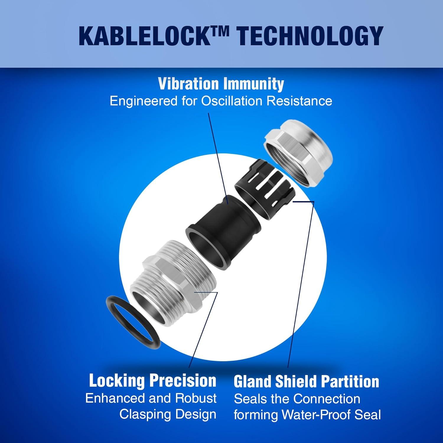 Abrazaderas de Cable NPT 1/2" Acero Inoxidable New Age 3 Pcs