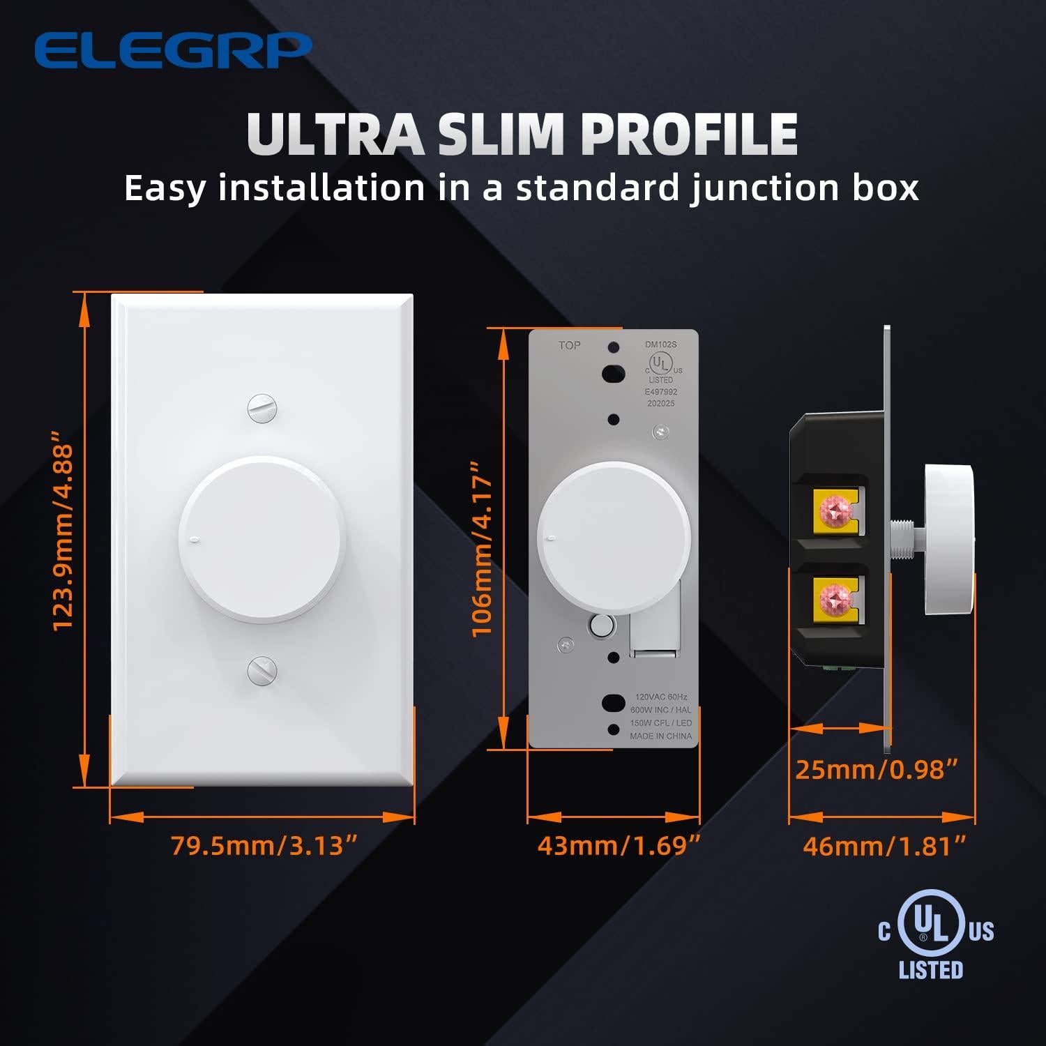 Regulador Digital de Brillo ELEGRP para Bombillas LED y CFL