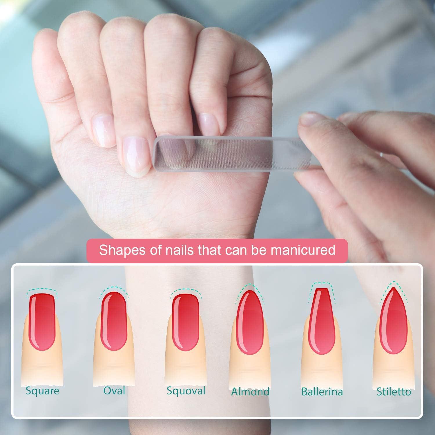 Juego de Limas de Uñas de Vidrio RedFlow - 3 Piezas Nano