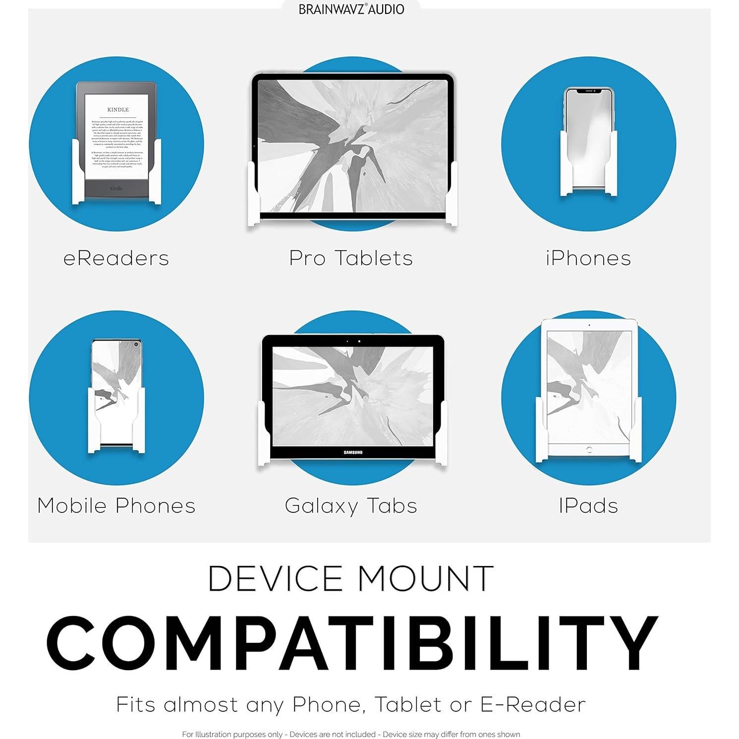 Soporte de Pared Universal BRAINWAVZ para Tabletas y Móviles